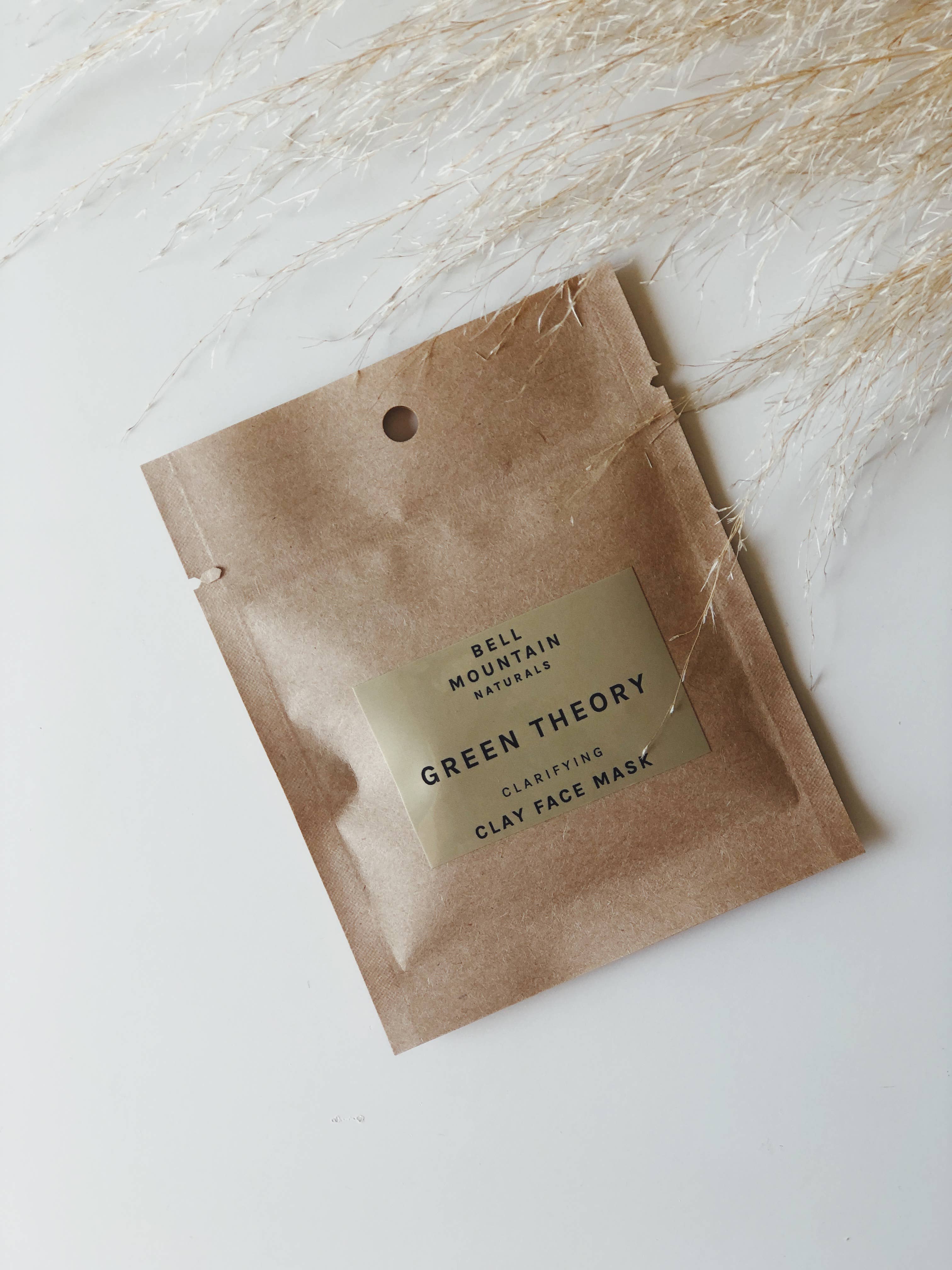Green Theory Clay face mask .5 oz compostable sample pack - Image 3