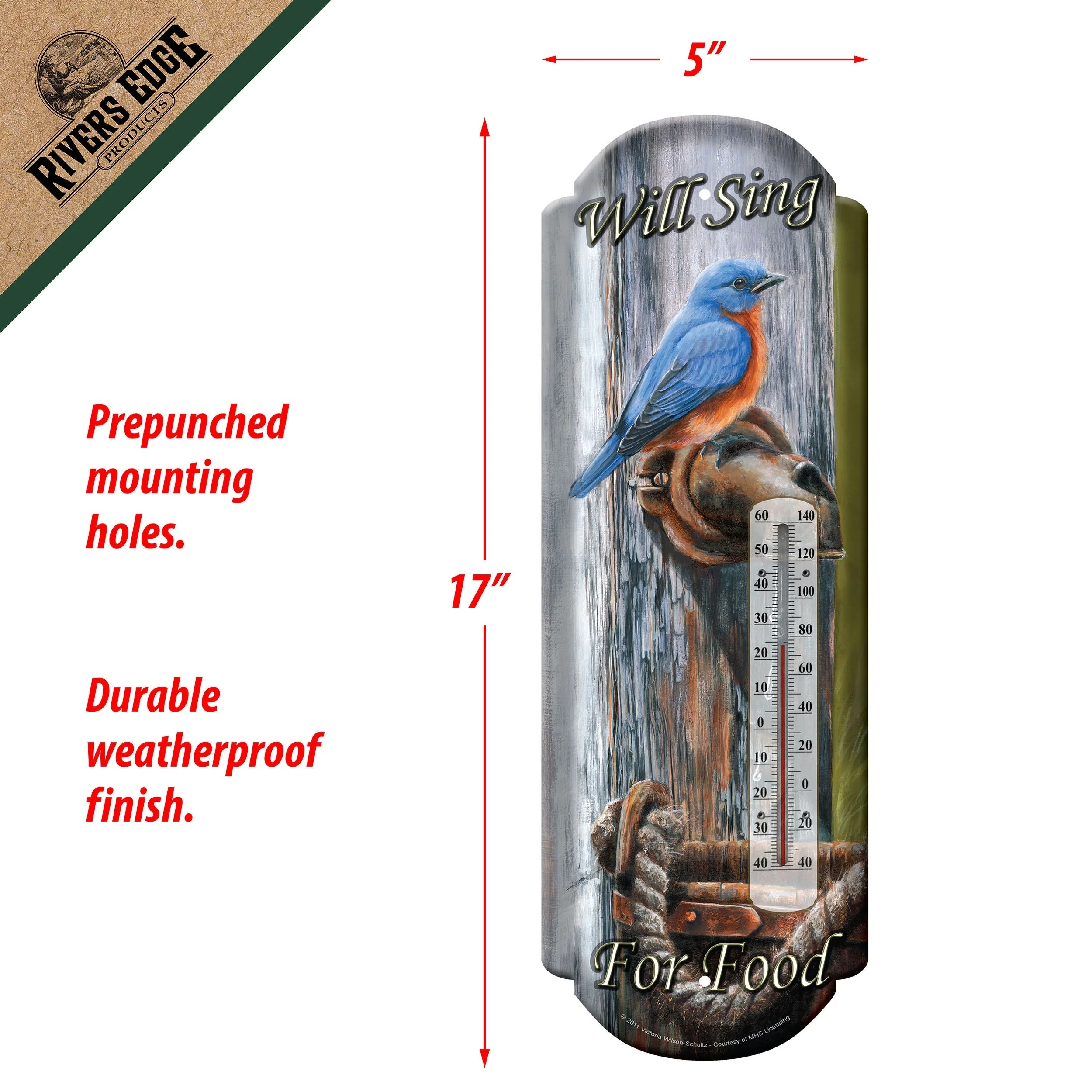 Tin Thermometer-Will Sing for Food - Image 2