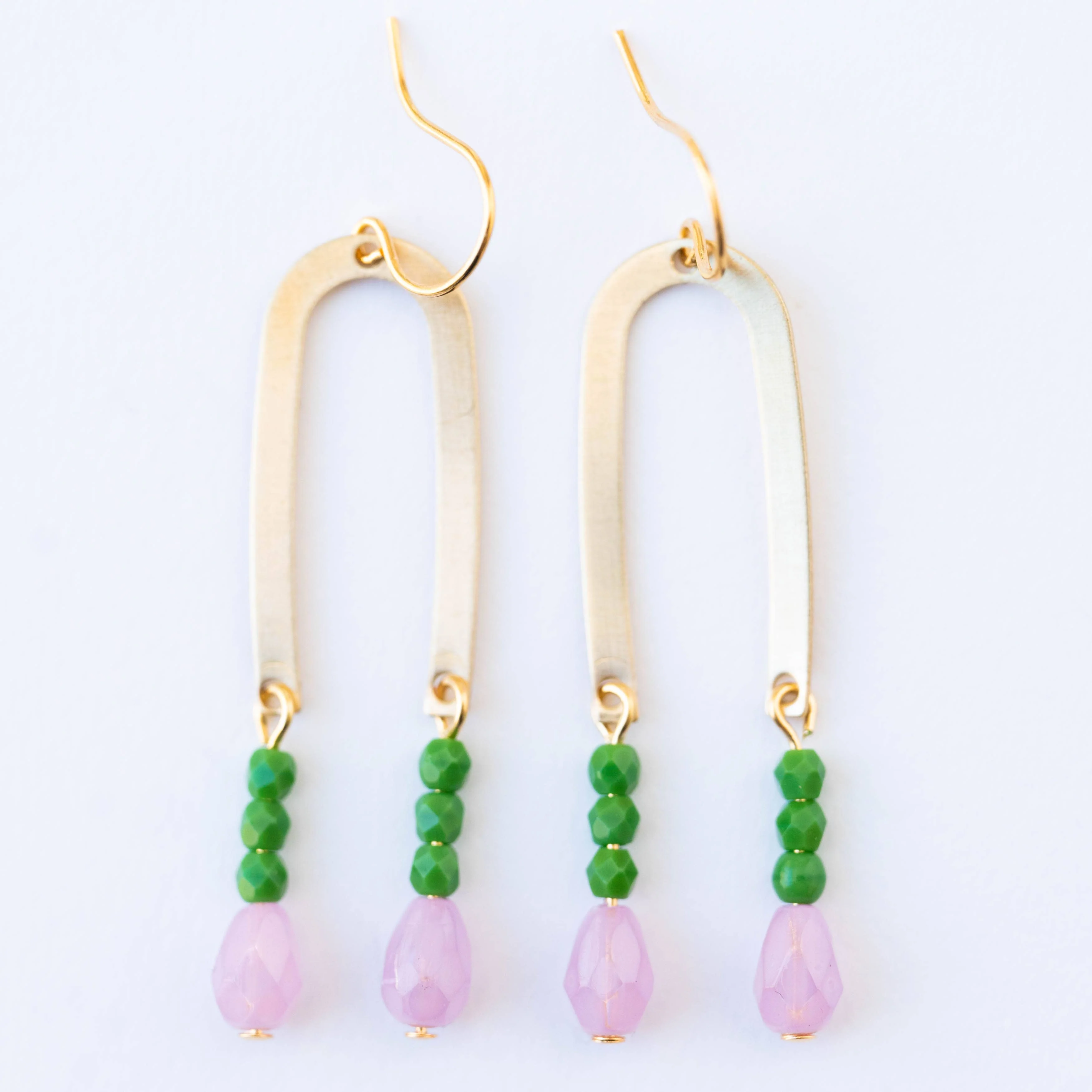 Long Arch Beaded Earrings - Image 3
