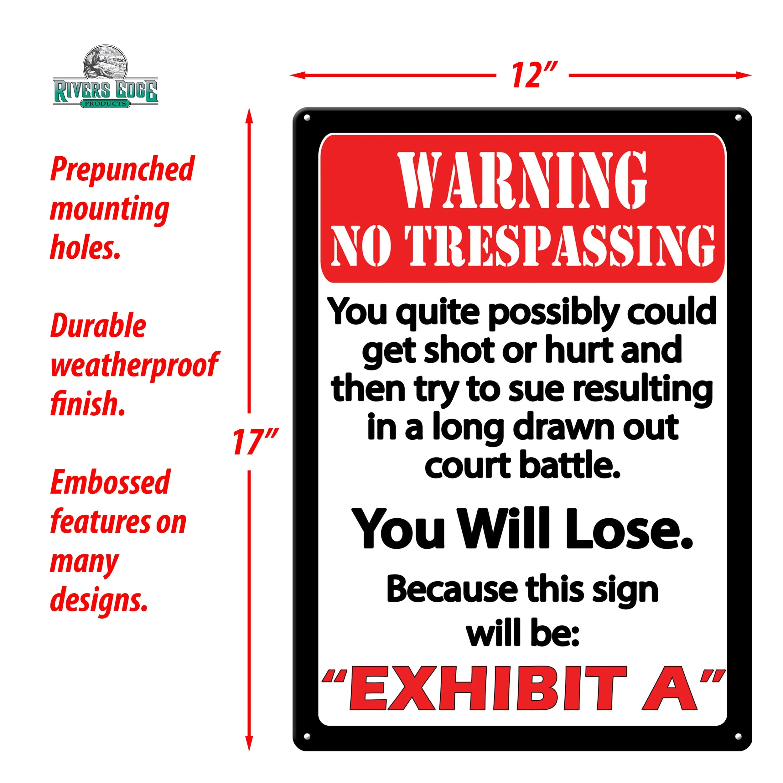 Tin Sign 12in x 17in-Exhibit A - Image 3