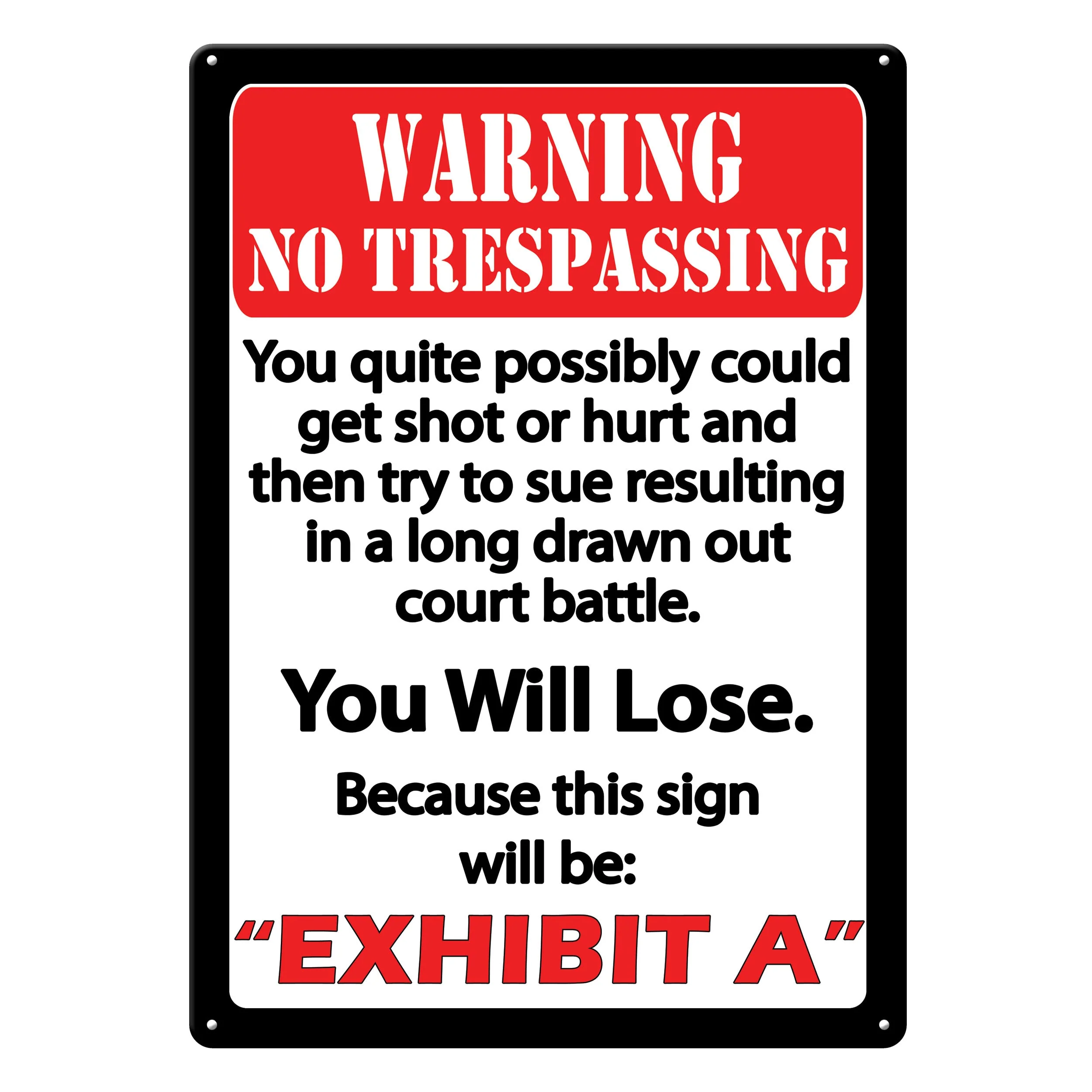 Tin Sign 12in x 17in-Exhibit A - Image 1