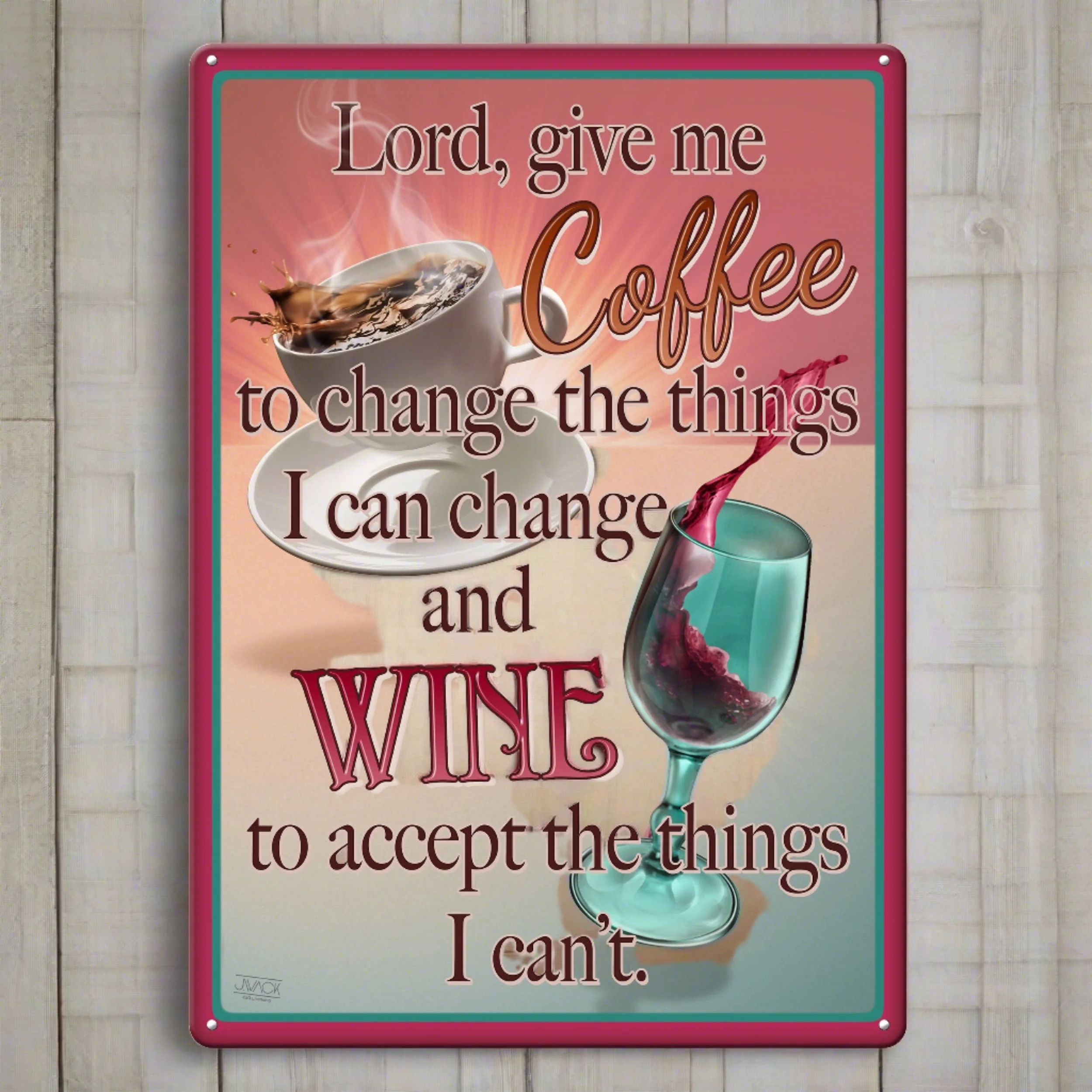 Tin Sign 12in x 17in-Lord Give - Image 1