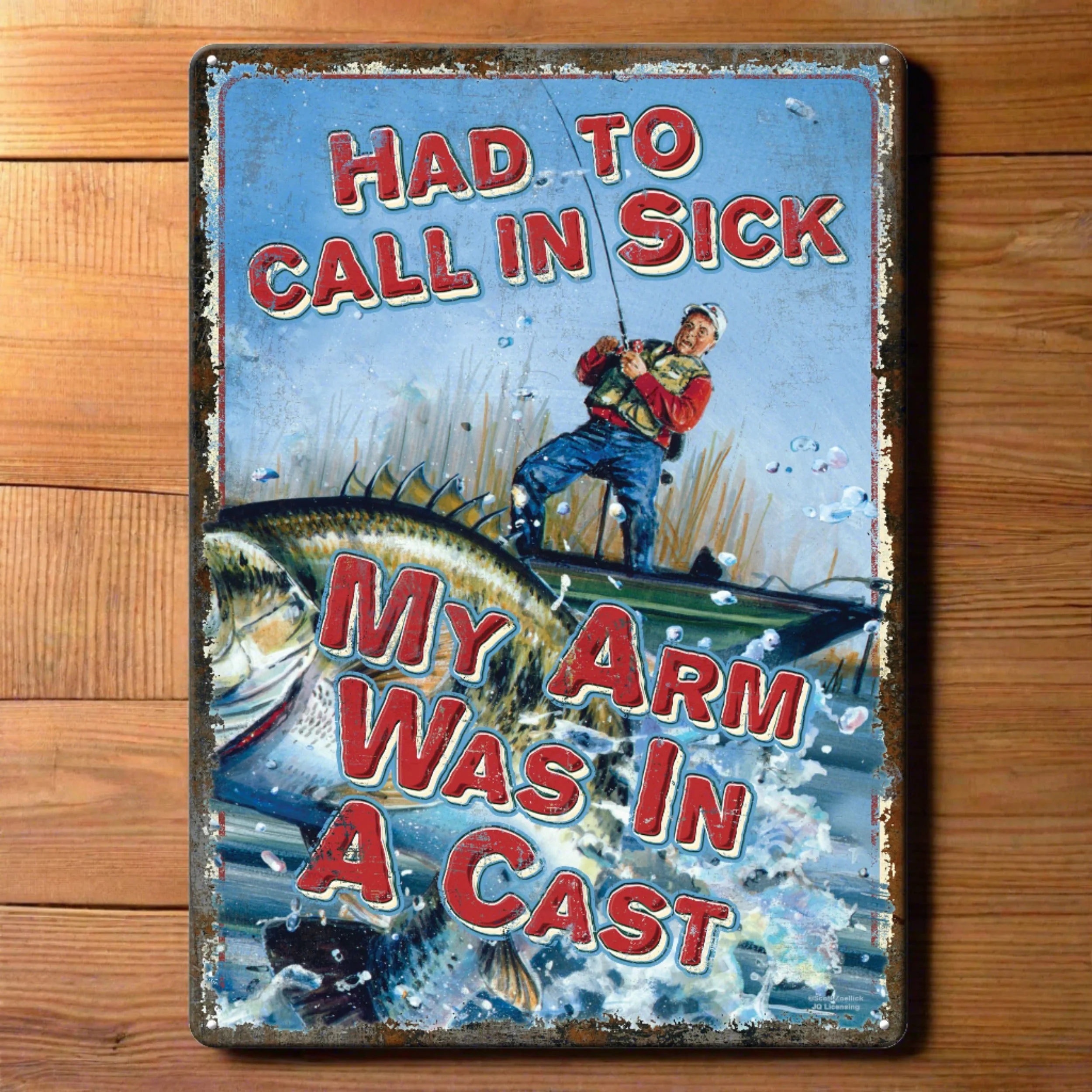 Tin Sign 12in x 17in-My Arms in a Cast - Image 1