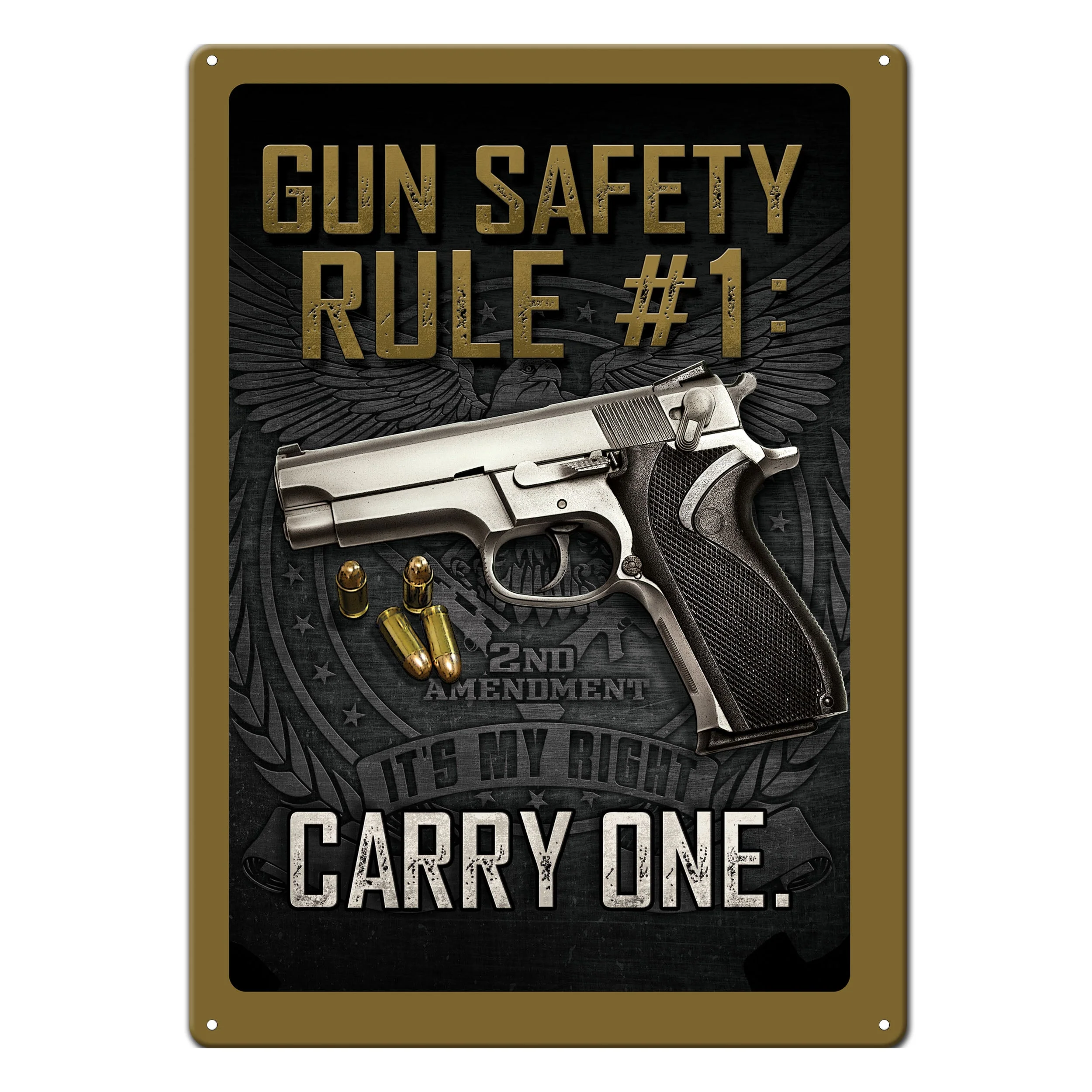 Tin Sign 12in x 17in-Gun Safety - Image 1