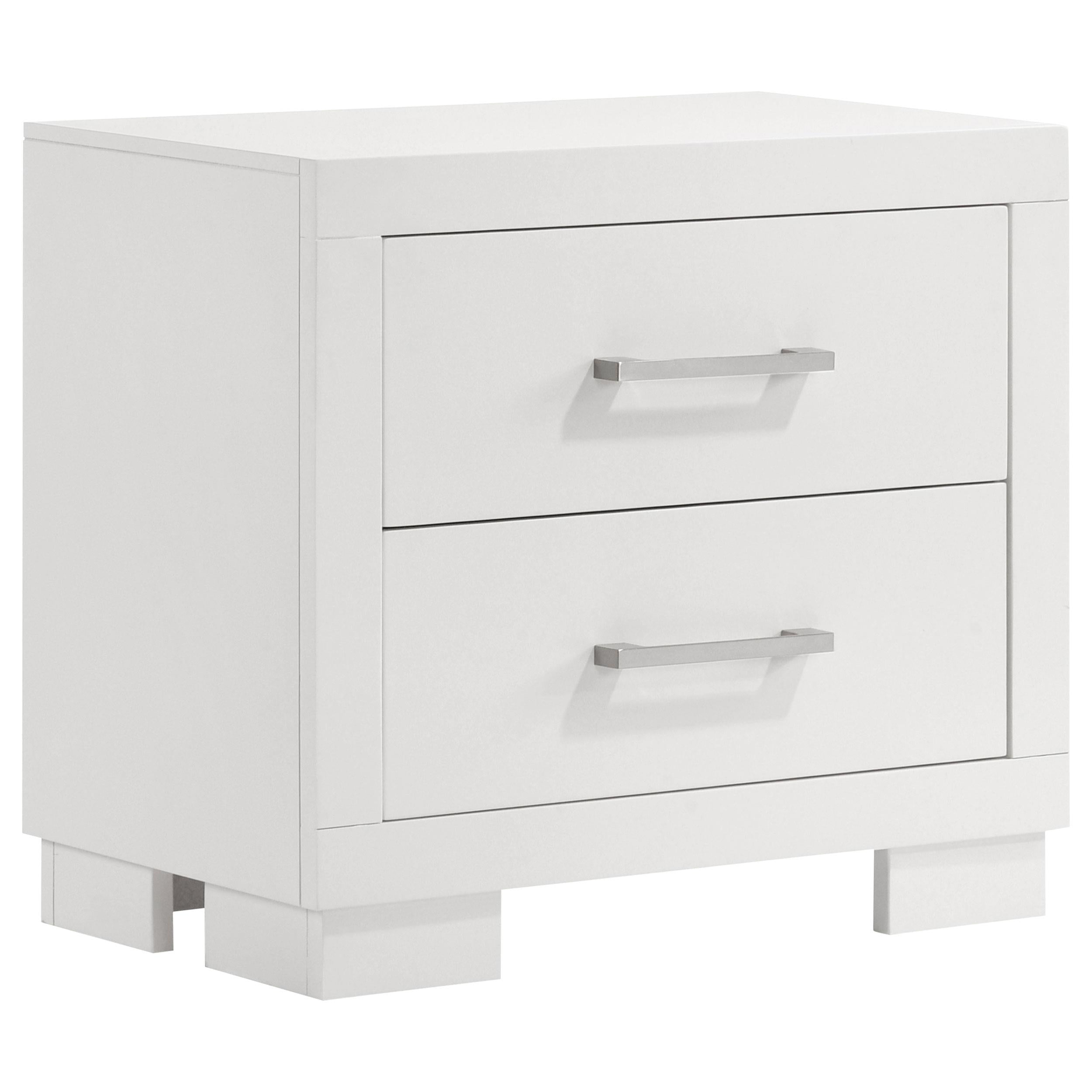 Coaster Furniture Jessica 202992 2-Drawer Nightstand – Snow White