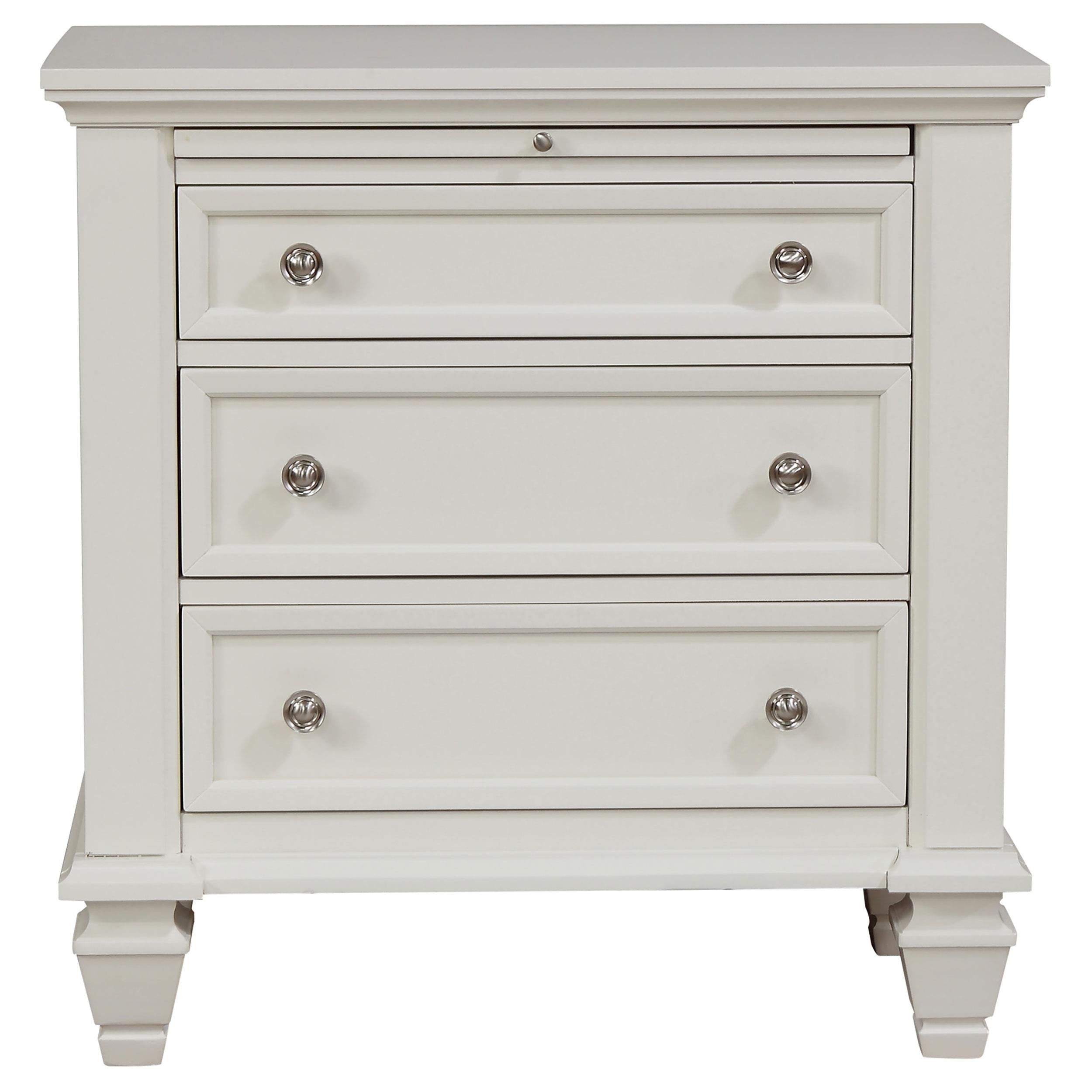 Coaster Furniture Sandy Beach 201302 3-Drawer Nightstand - Cream White - Image 2