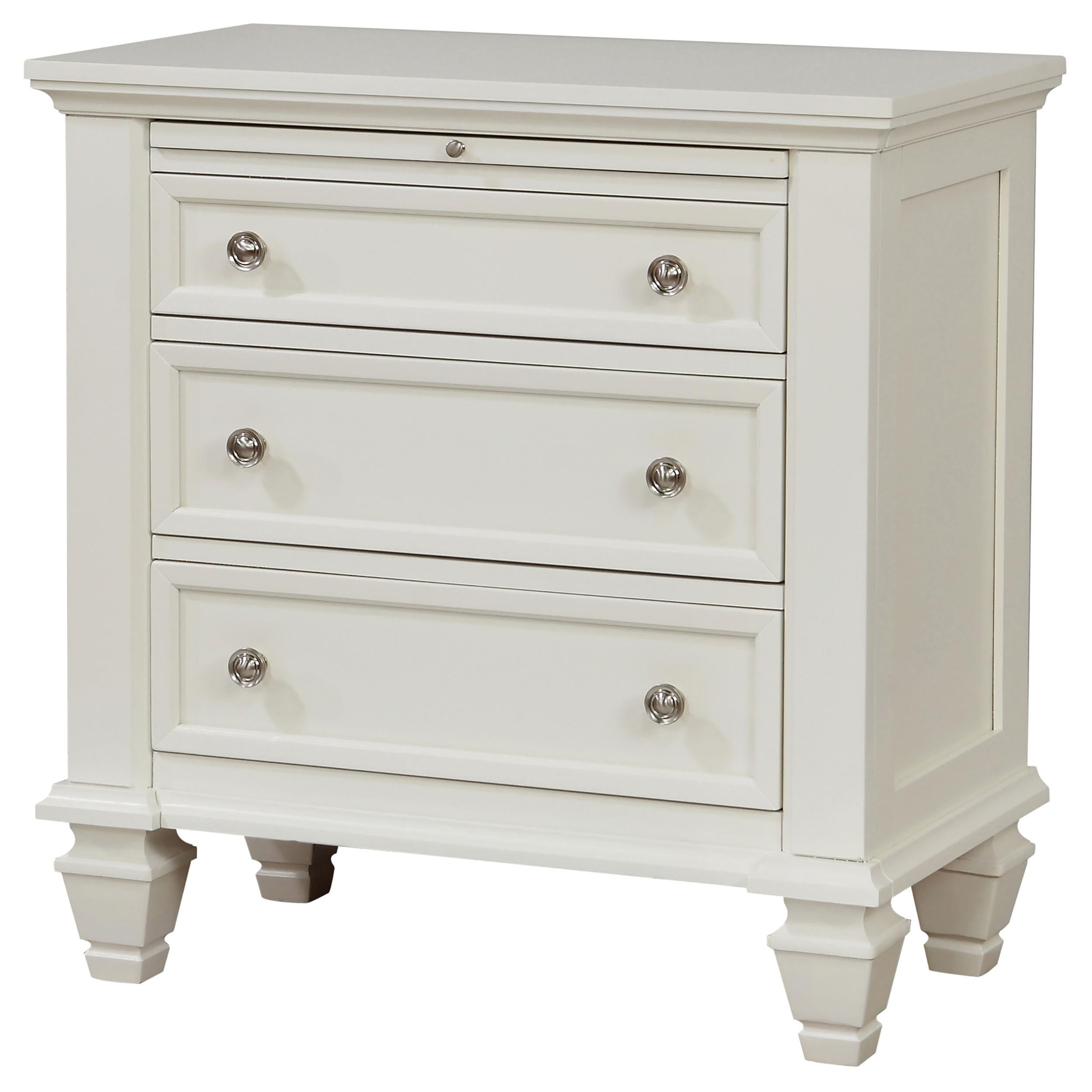 Coaster Furniture Sandy Beach 201302 3-Drawer Nightstand - Cream White - Image 3