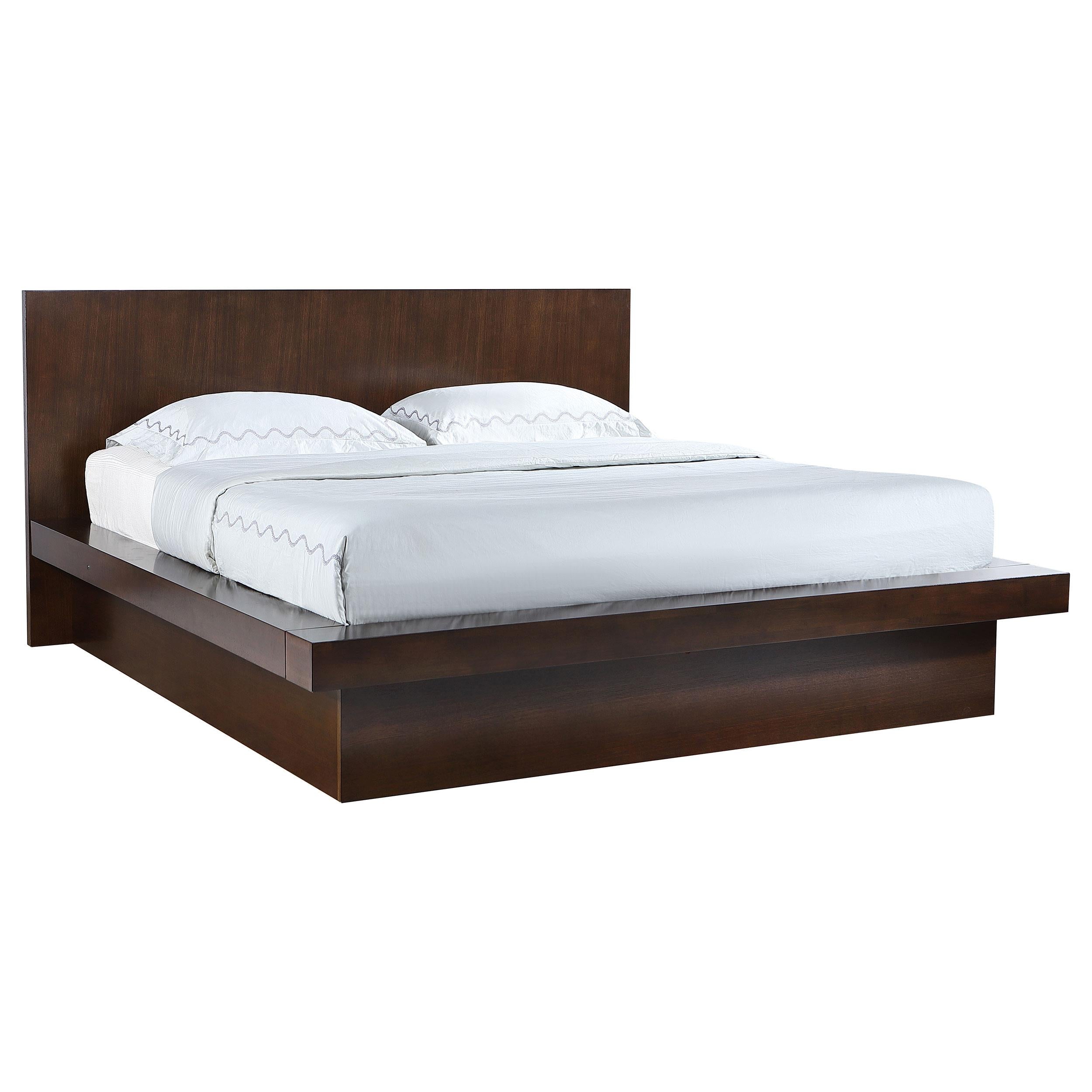 Coaster Furniture Jessica 200711KE Wood Eastern King LED Panel Bed - Cappuccino - Image 2