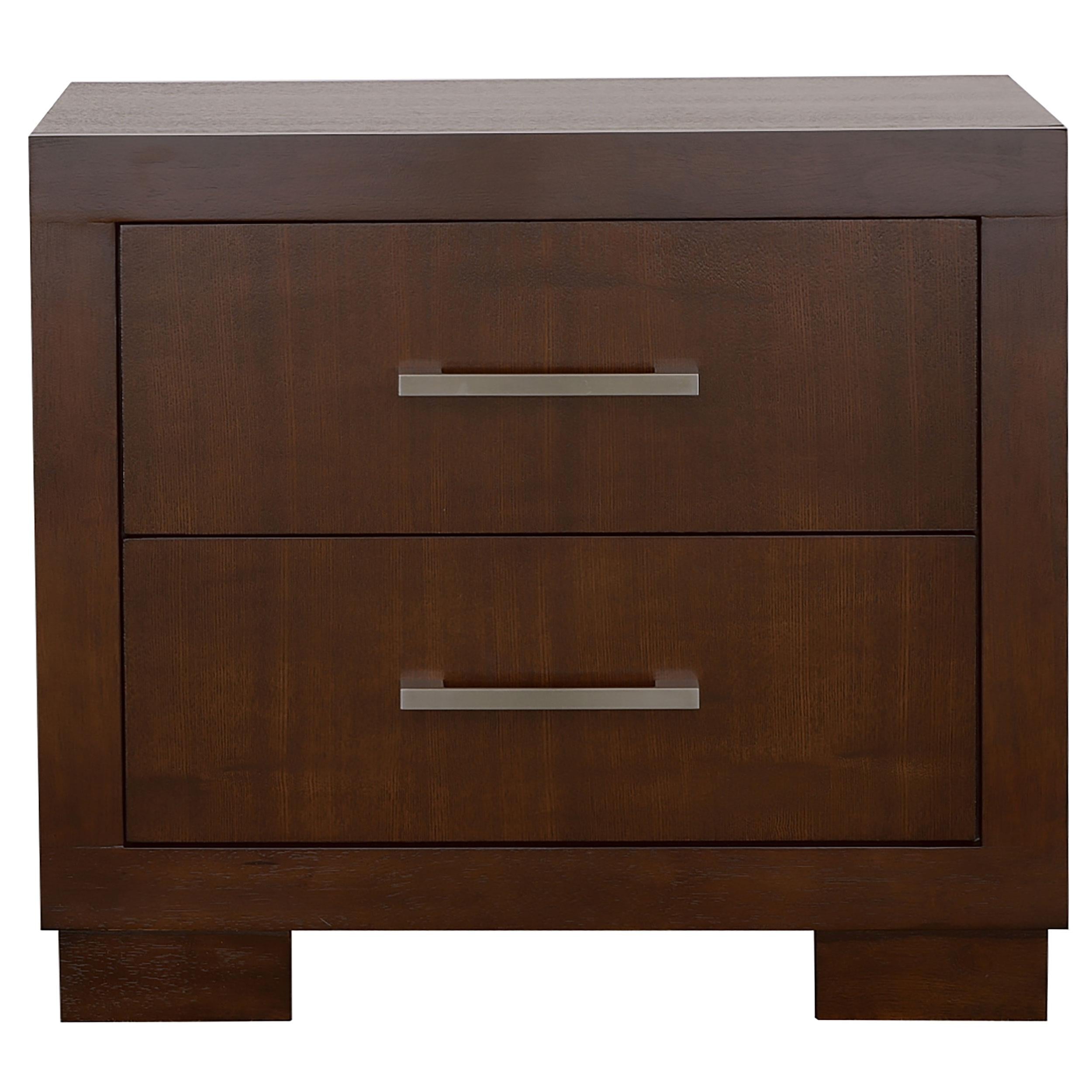 Coaster Furniture Jessica 200712 2-Drawer Nightstand - Cappuccino - Image 2