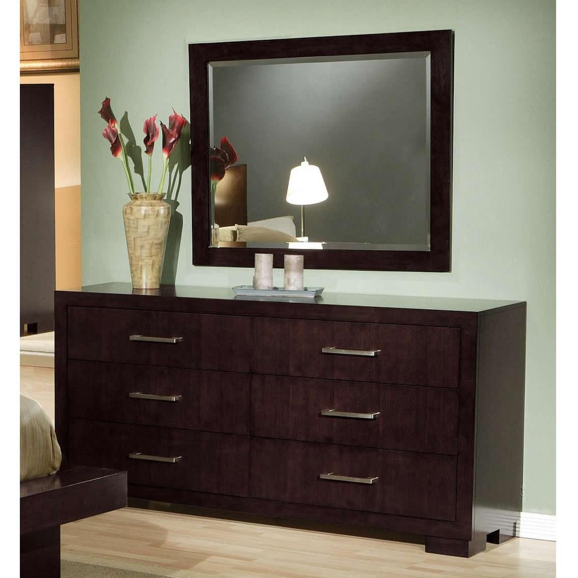 Coaster Furniture Jessica 200714 Dresser Mirror - Cappuccino - Image 3