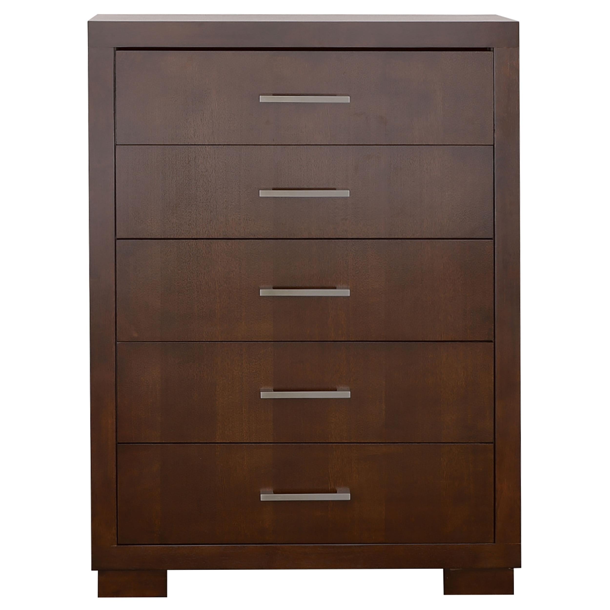 Coaster Furniture Jessica 200715 5-Drawer Bedroom Chest - Cappuccino - Image 2