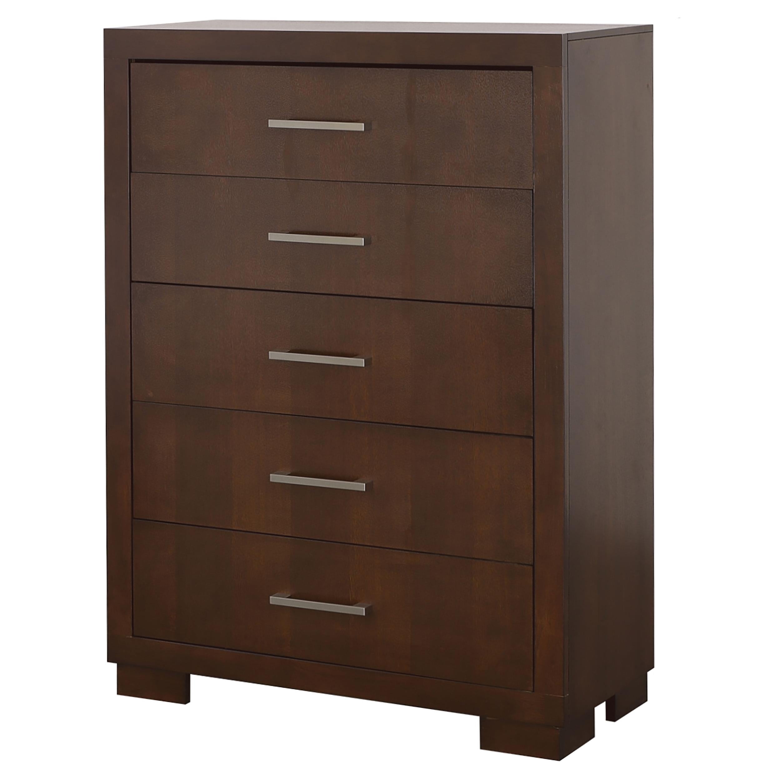 Coaster Furniture Jessica 200715 5-Drawer Bedroom Chest - Cappuccino - Image 3