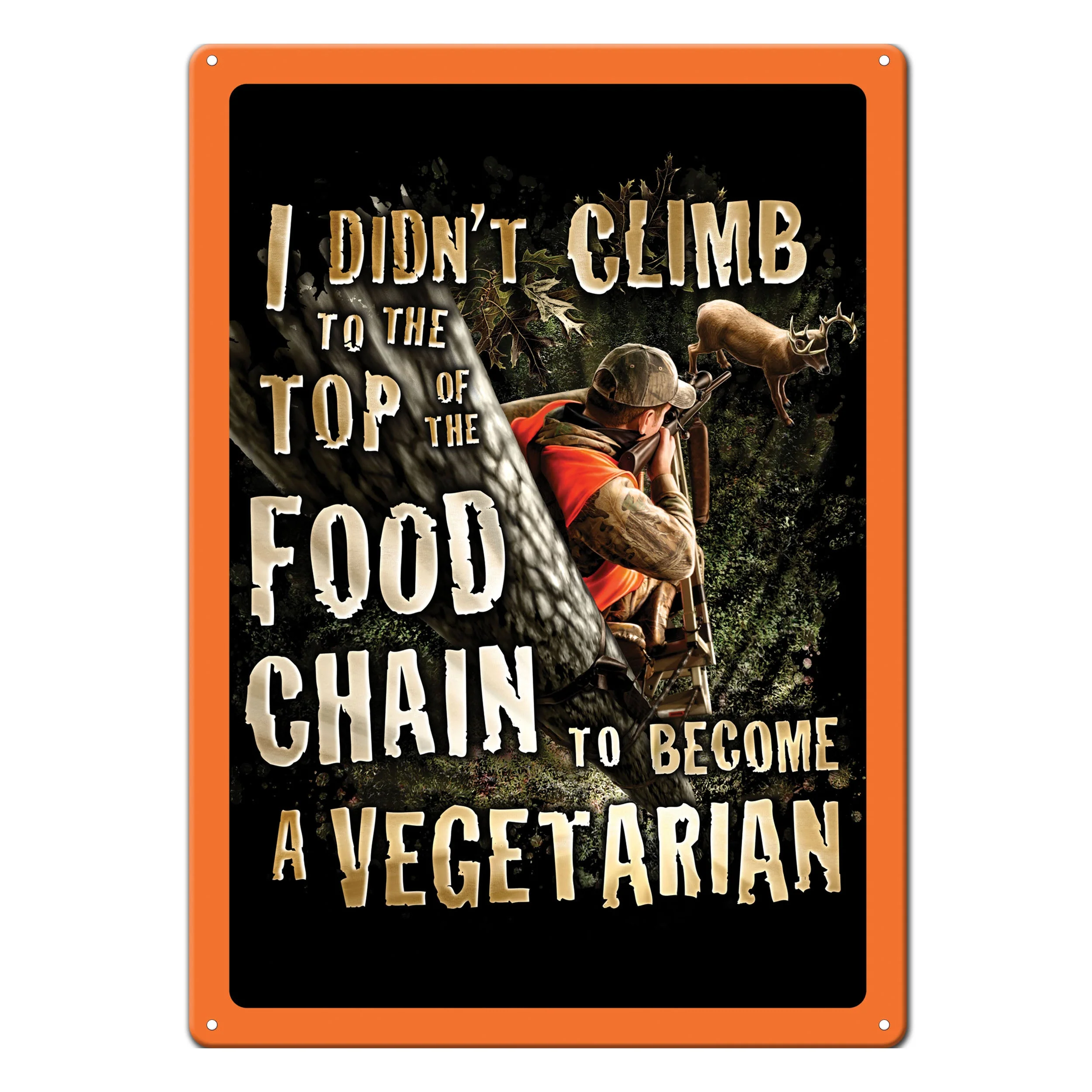 Tin Sign 12in x 17in-Vegetarian Tin - Image 1