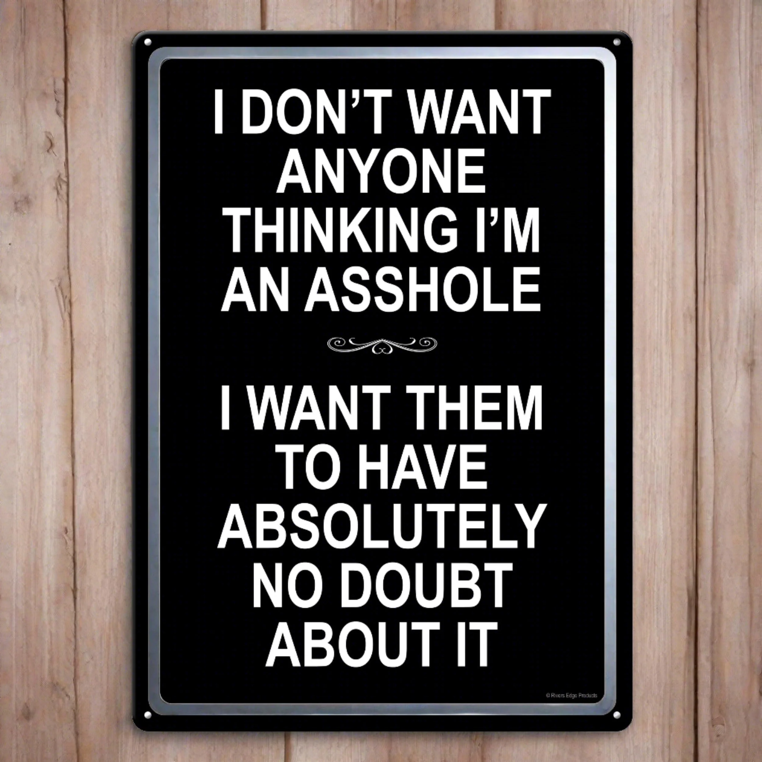 Tin Sign 12in x 17in-AHole Tin - Image 1
