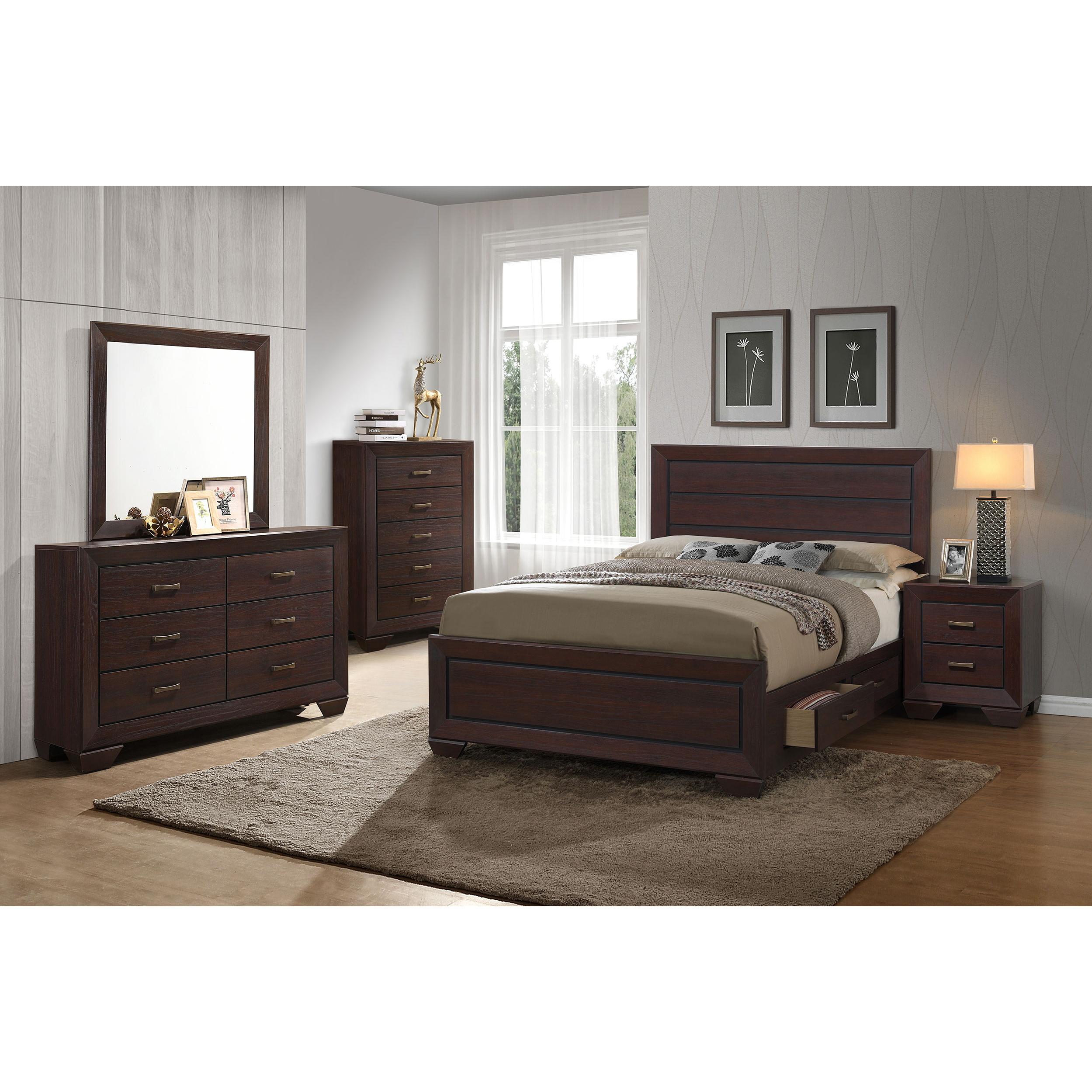 Coaster Furniture Kauffman 204390KE 7 pc King Bedroom Set with Storage - Image 1