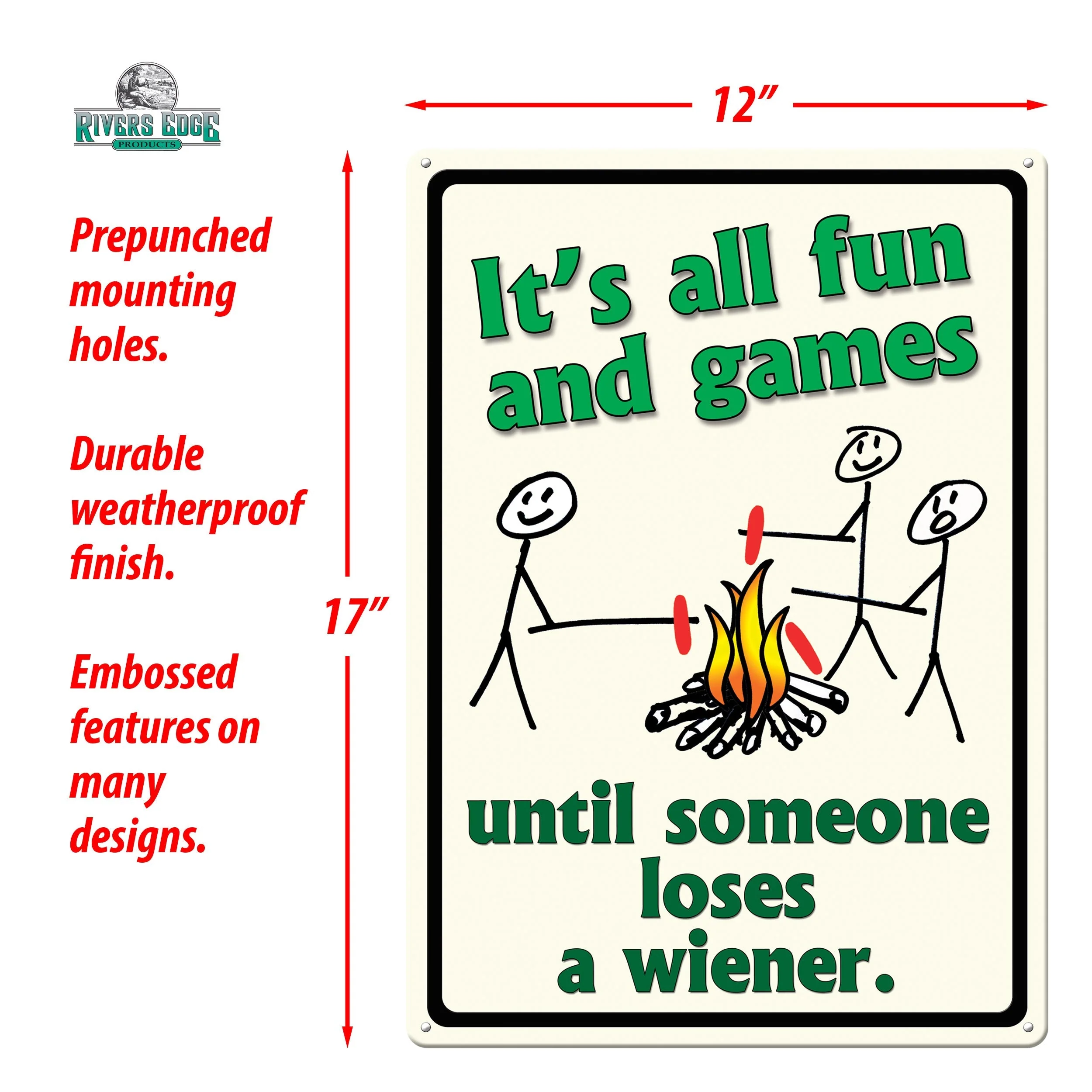 Tin Sign 12in x 17in-Its All Fun and Games - Image 3
