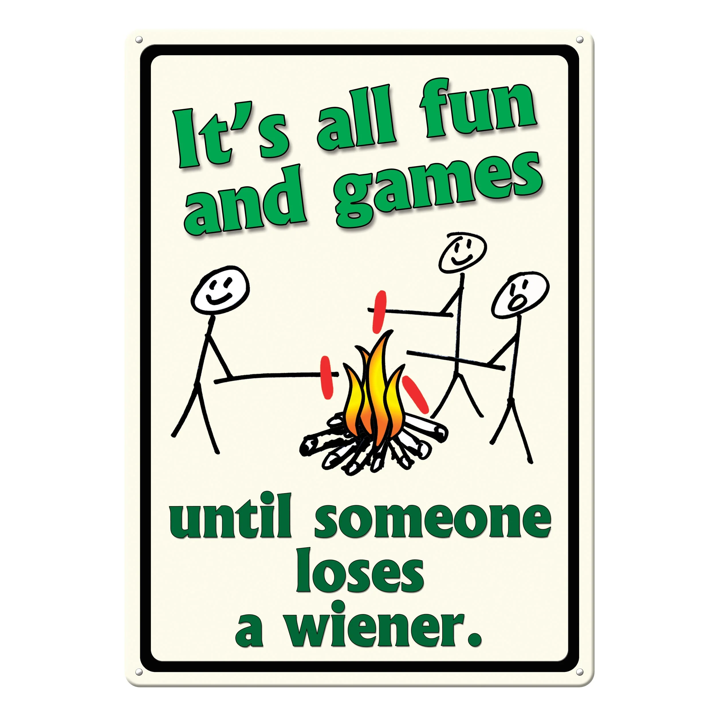 Tin Sign 12in x 17in-Its All Fun and Games - Image 1