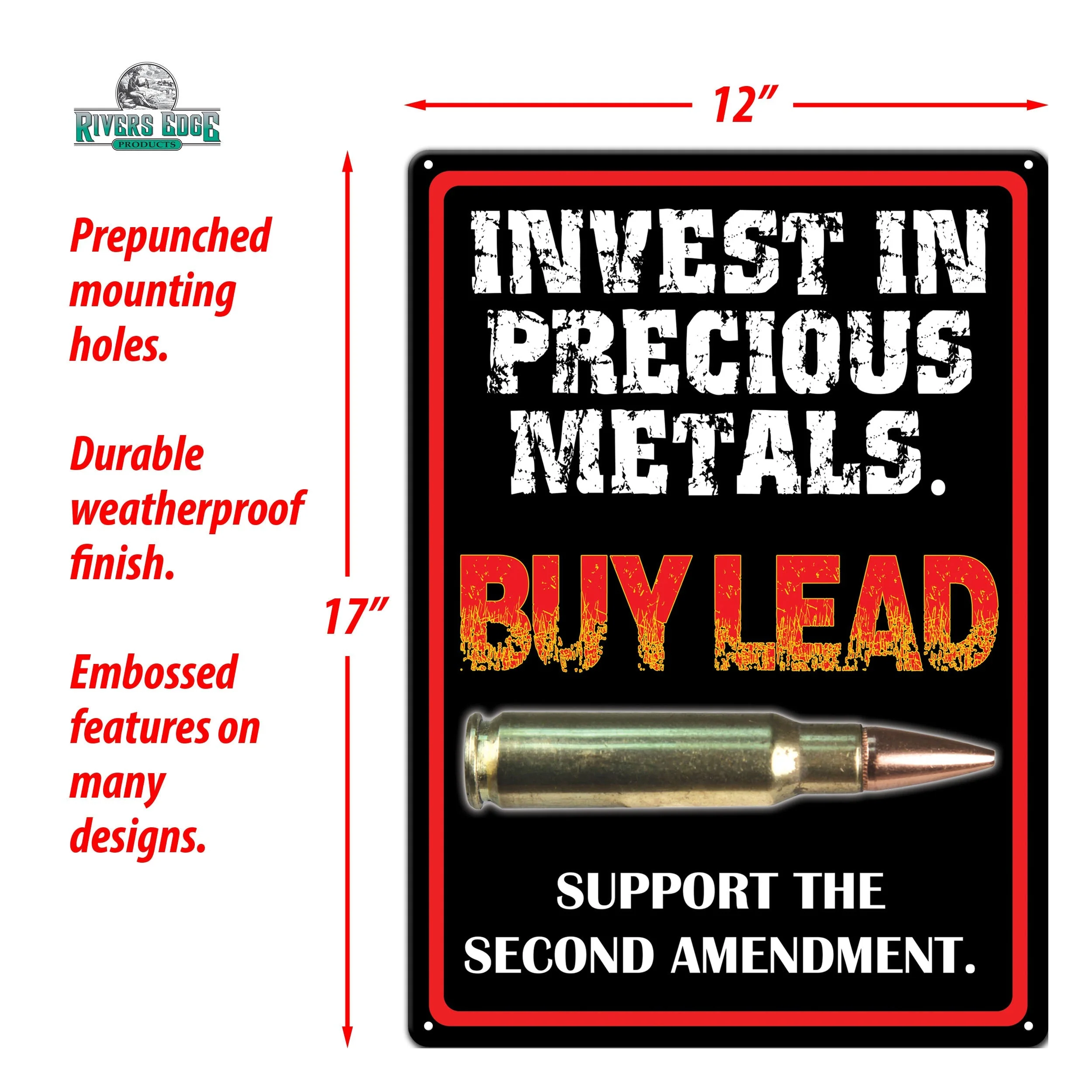 Tin Sign 12in x 17in-Invest In Metals - Image 3