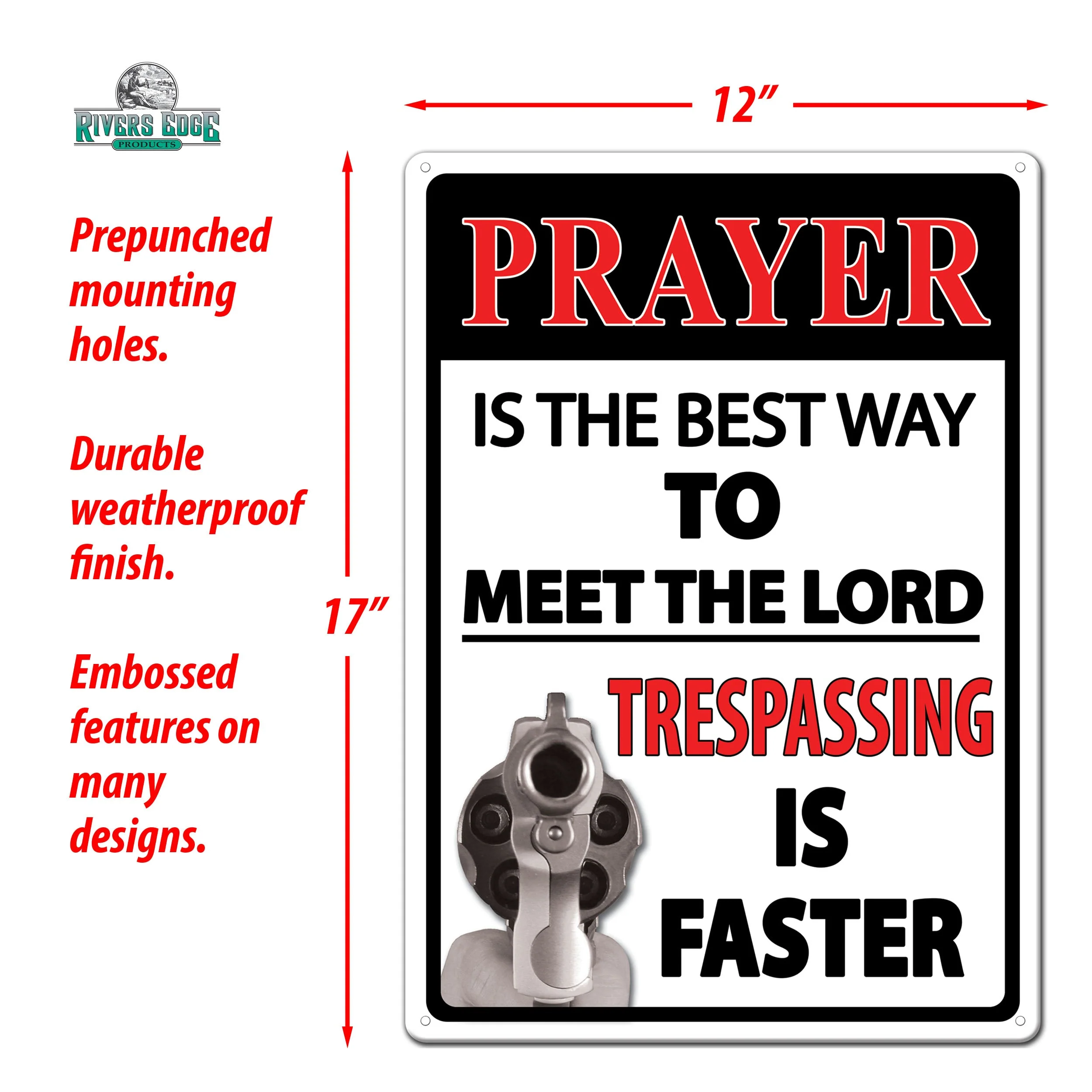 Tin Sign 12in x 17in-Prayer The Best Way - Image 3