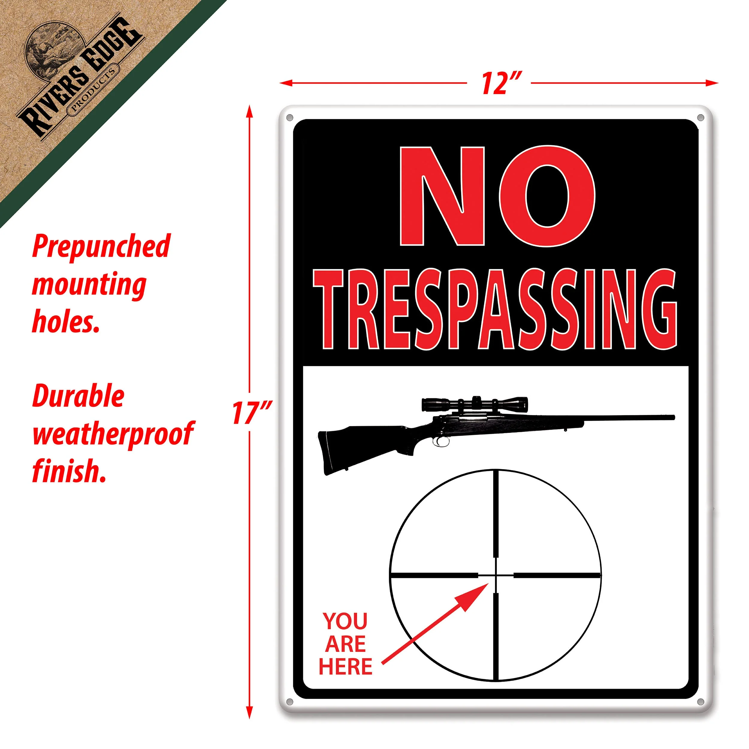 Tin Sign 12in x 17in-No Trespassing - Image 3