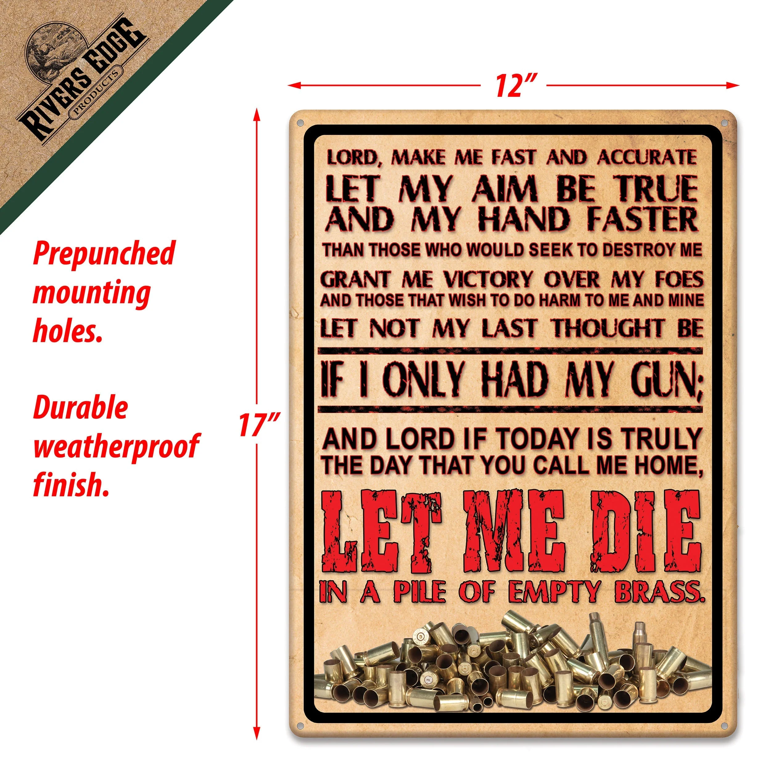 Tin Sign 12in x 17in-Lords Prayer - Image 2