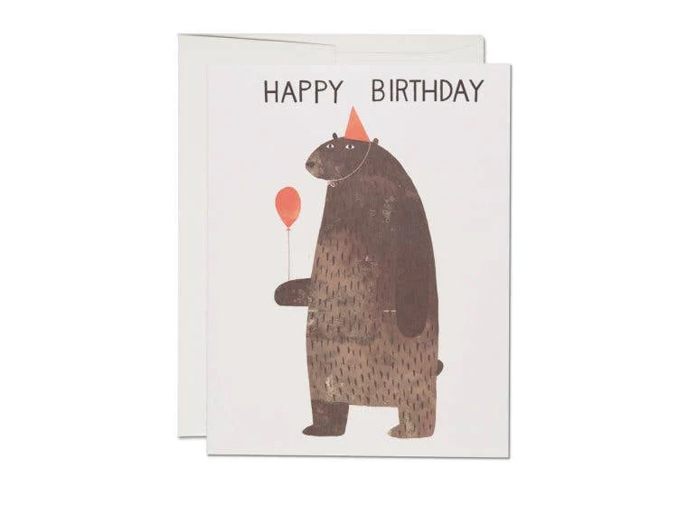 Party Bear birthday greeting card - Image 1