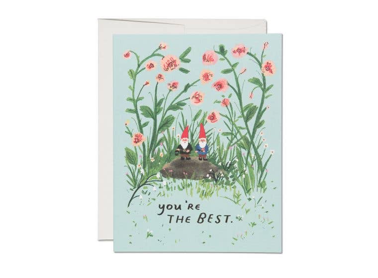 Garden Gnomes friendship greeting card - Image 1