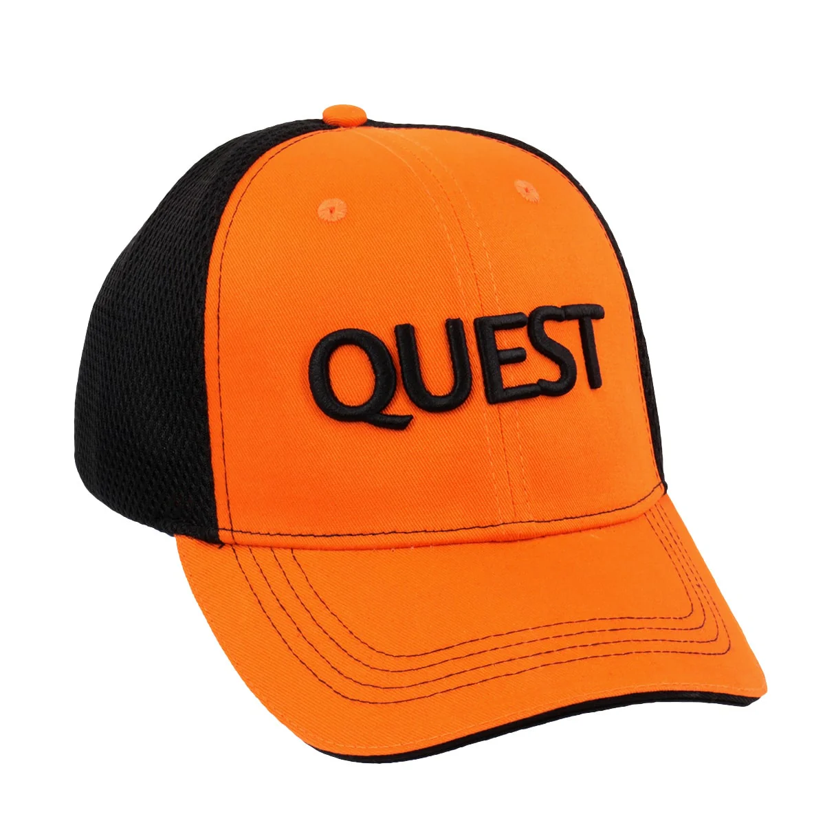 Quest Metal Detectors Orange/Black Mesh Baseball Cap