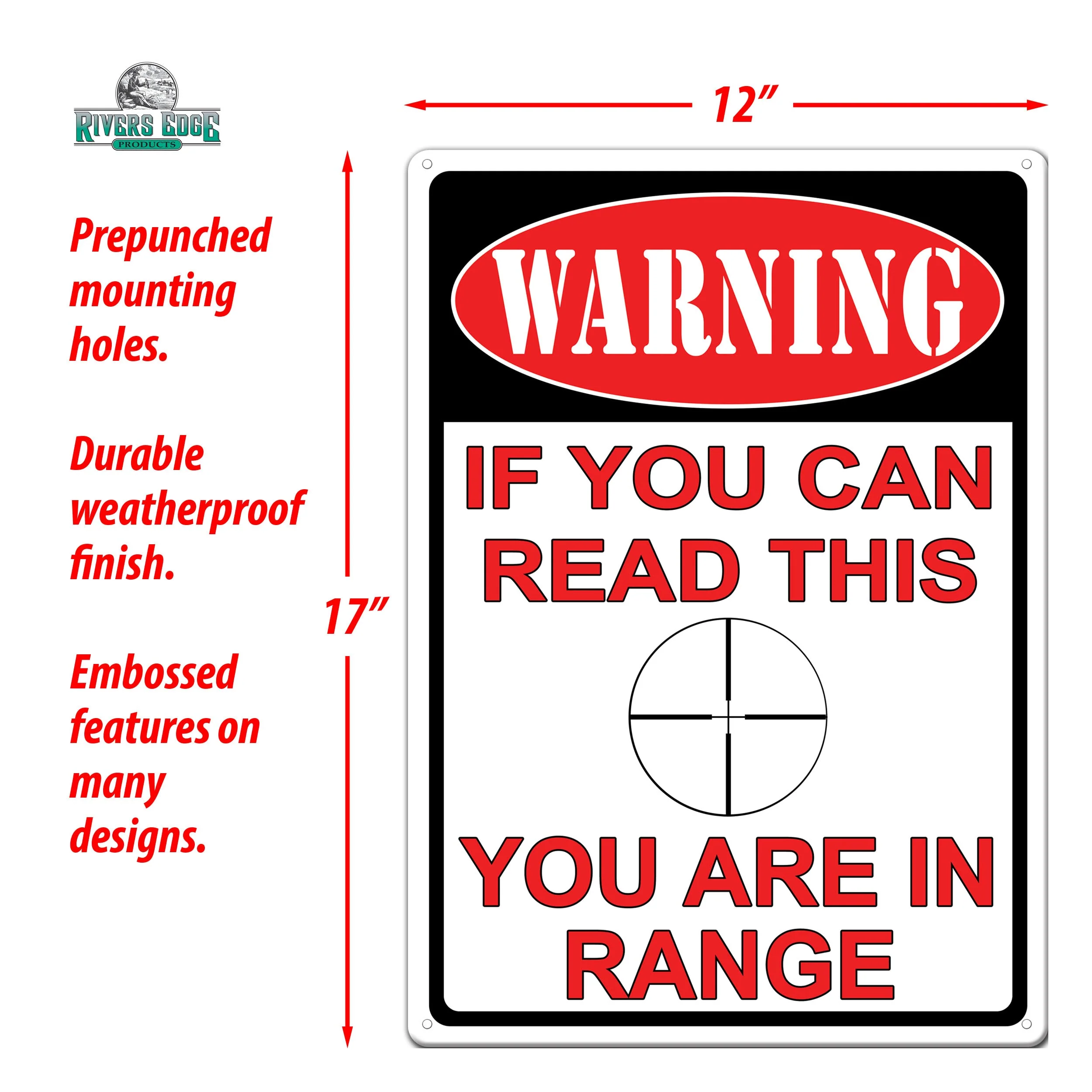Tin Sign 12in x 17in-Youre in Range - Image 3