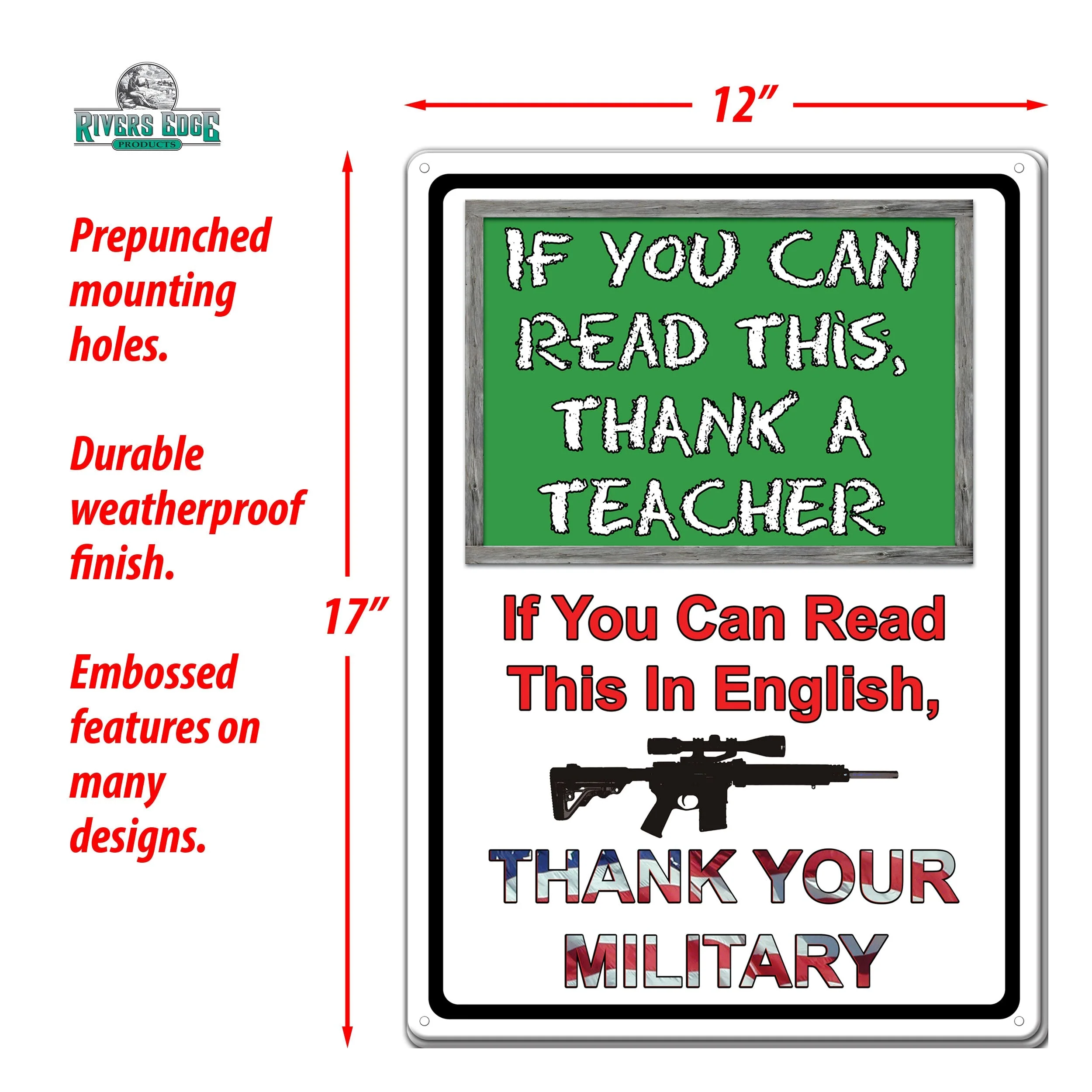 Tin Sign 12in x 17in-If You Can Read - Image 3