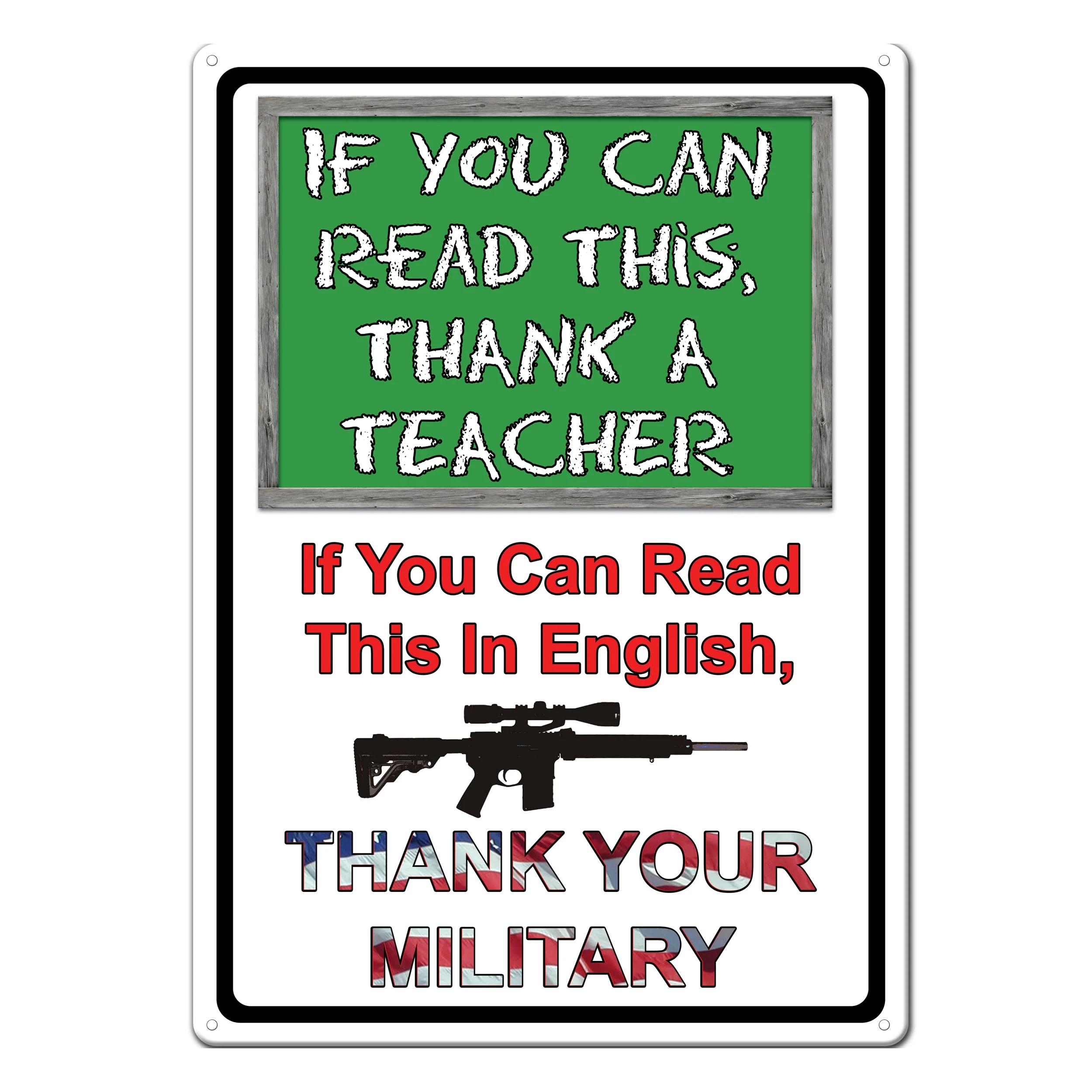 Tin Sign 12in x 17in-If You Can Read - Image 1