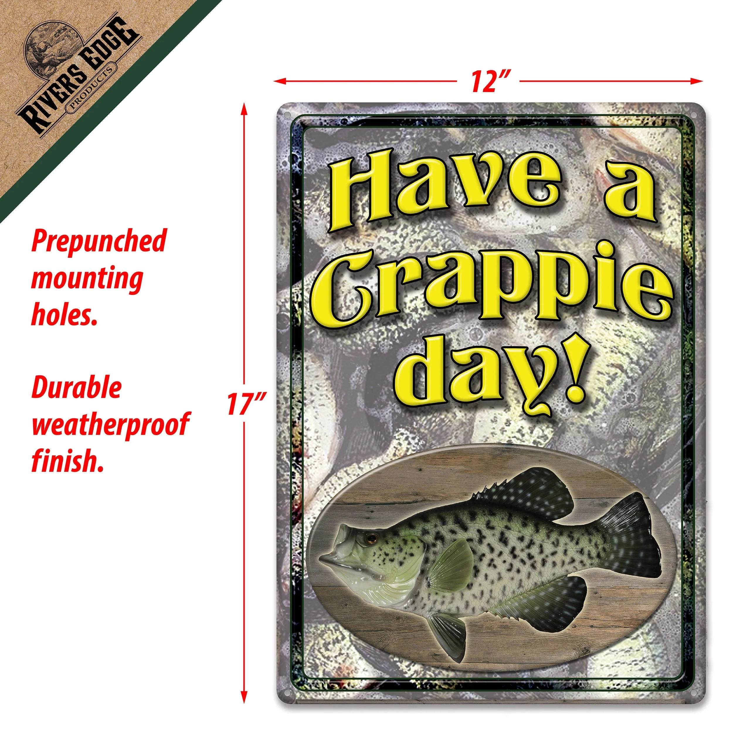 Tin Sign-Crappie Day - Image 3