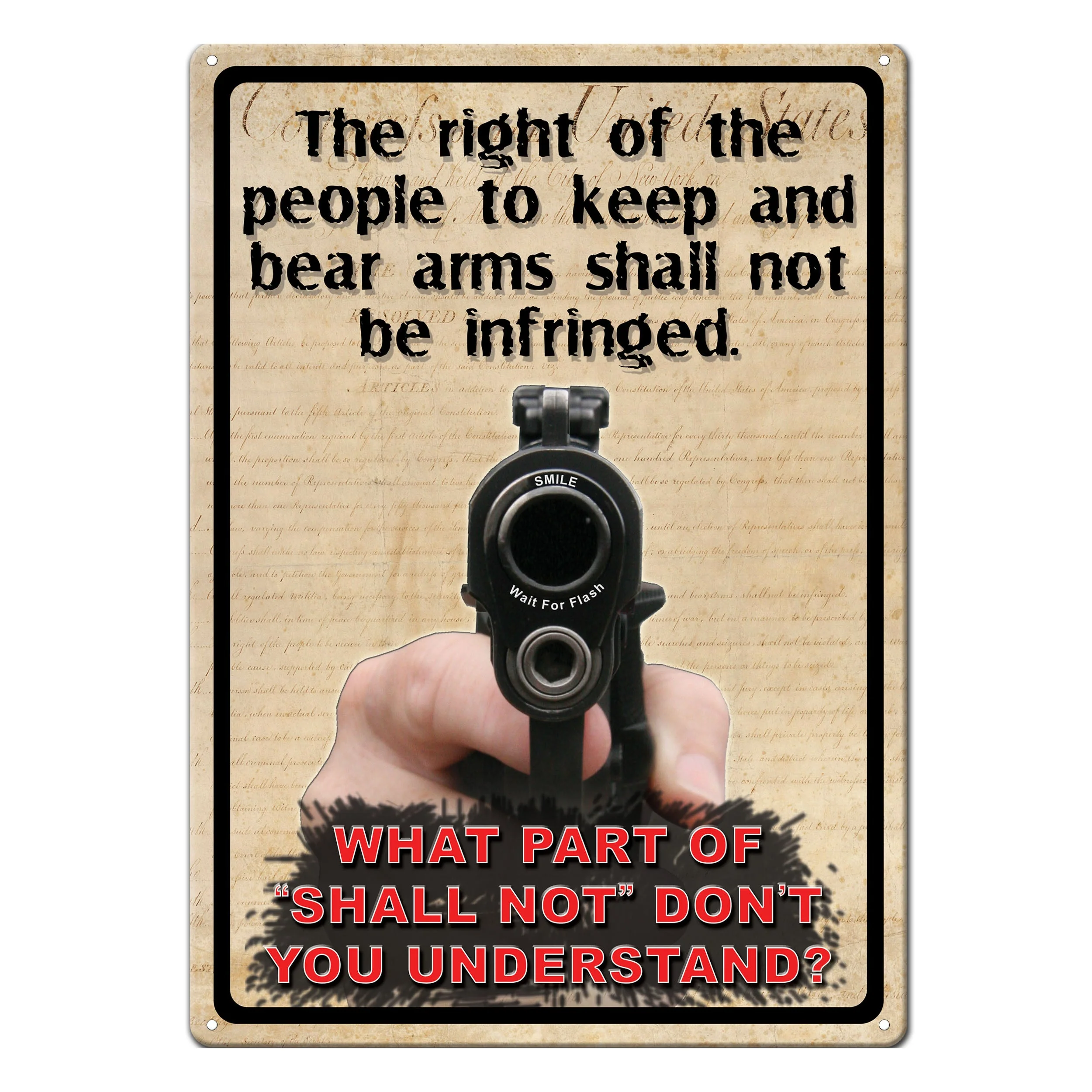 Tin Sign 12in x 17in-Right to Bear Arms - Image 1