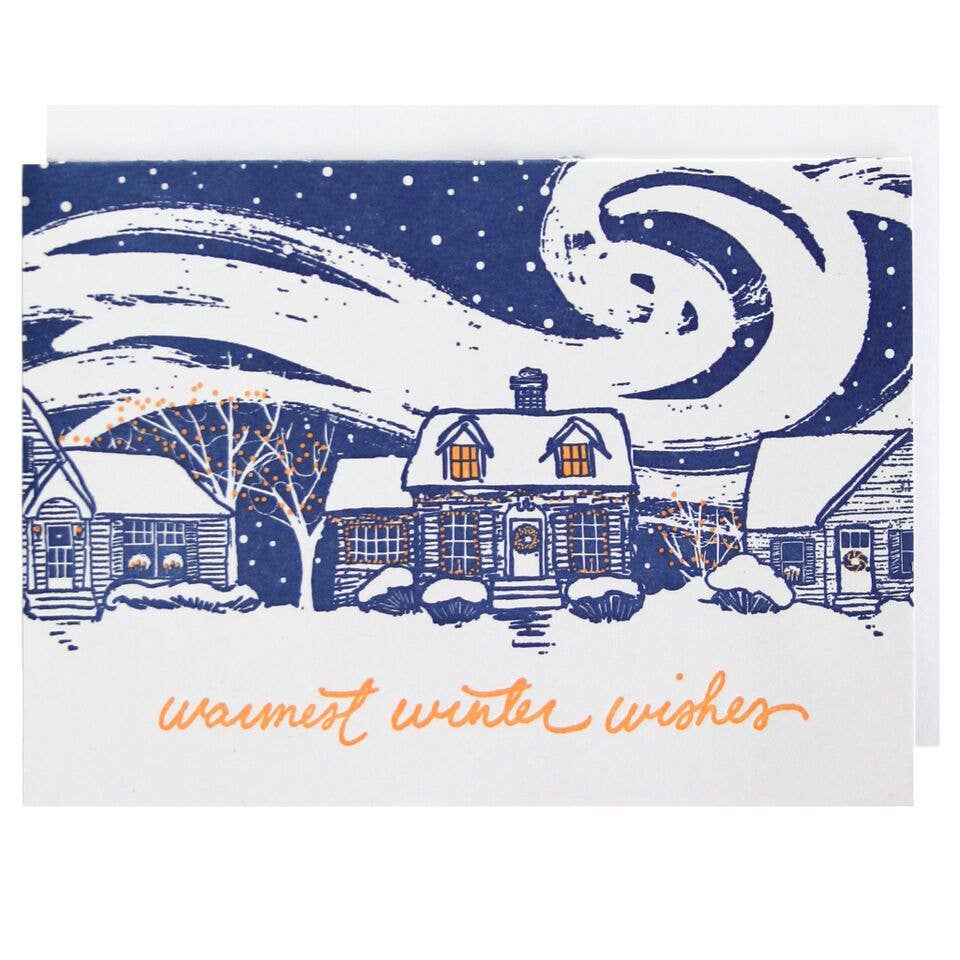Snow-Covered Home Holiday Card - Image 1