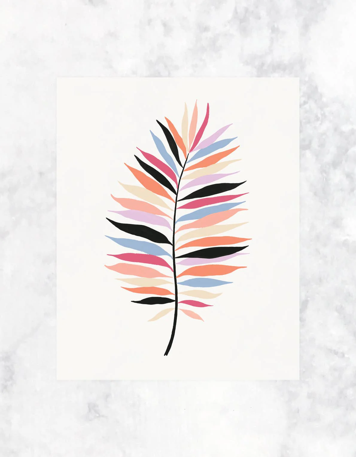 Rainbow Palm Print - 8x10 - Image 1