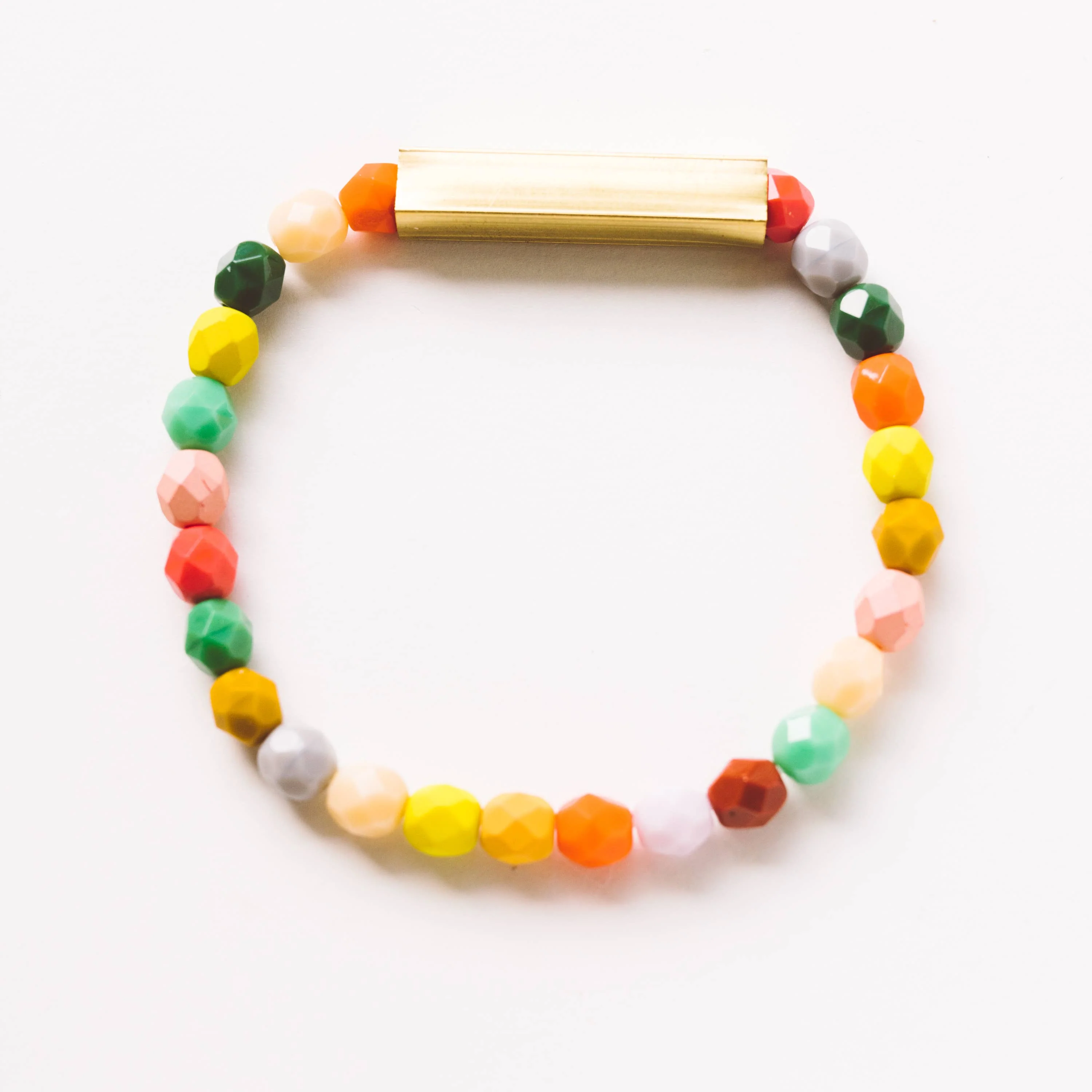 Mixed Beads and Brass Bracelet - Image 2
