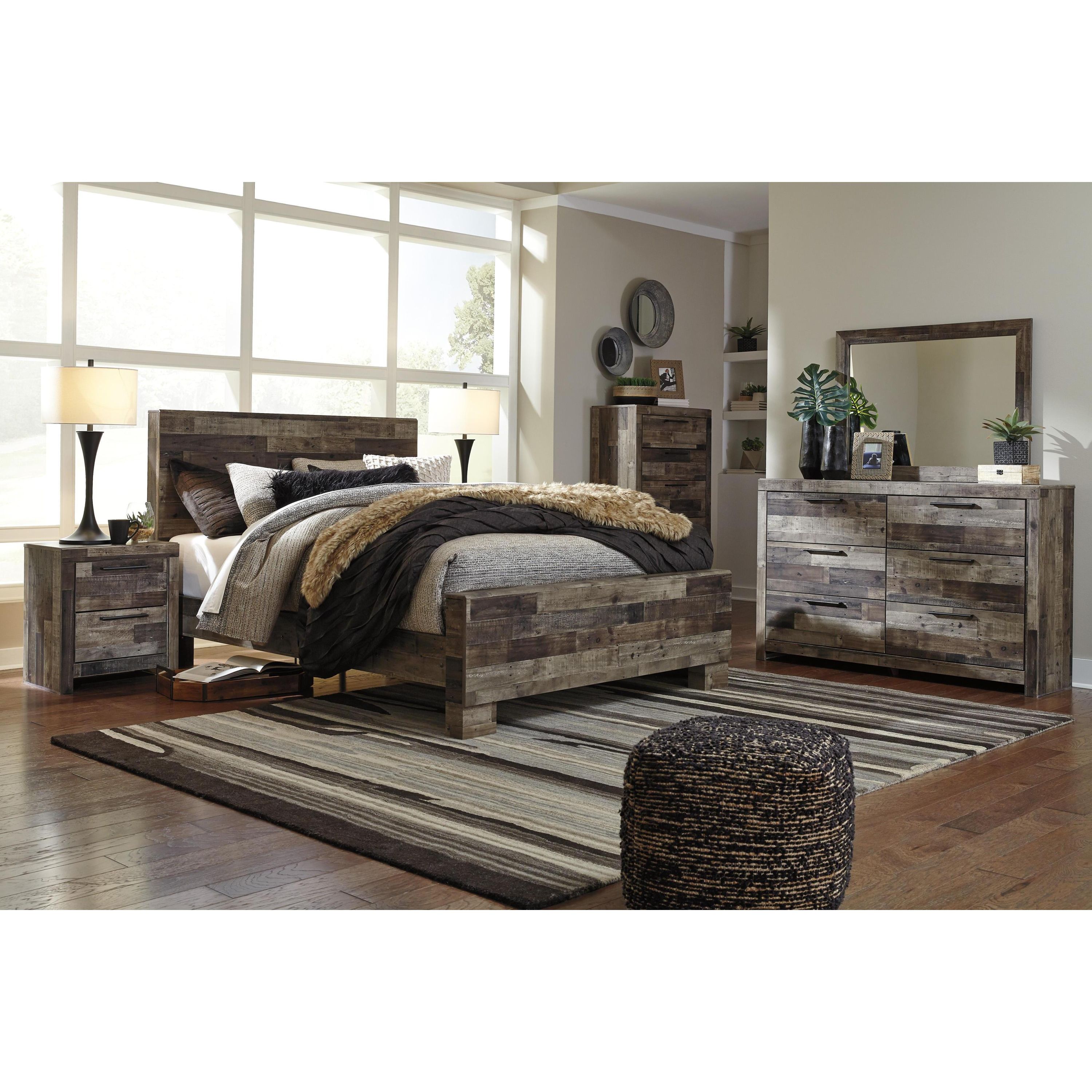 Benchcraft Derekson B200 7 pc Queen Panel Bedroom Set - Image 1