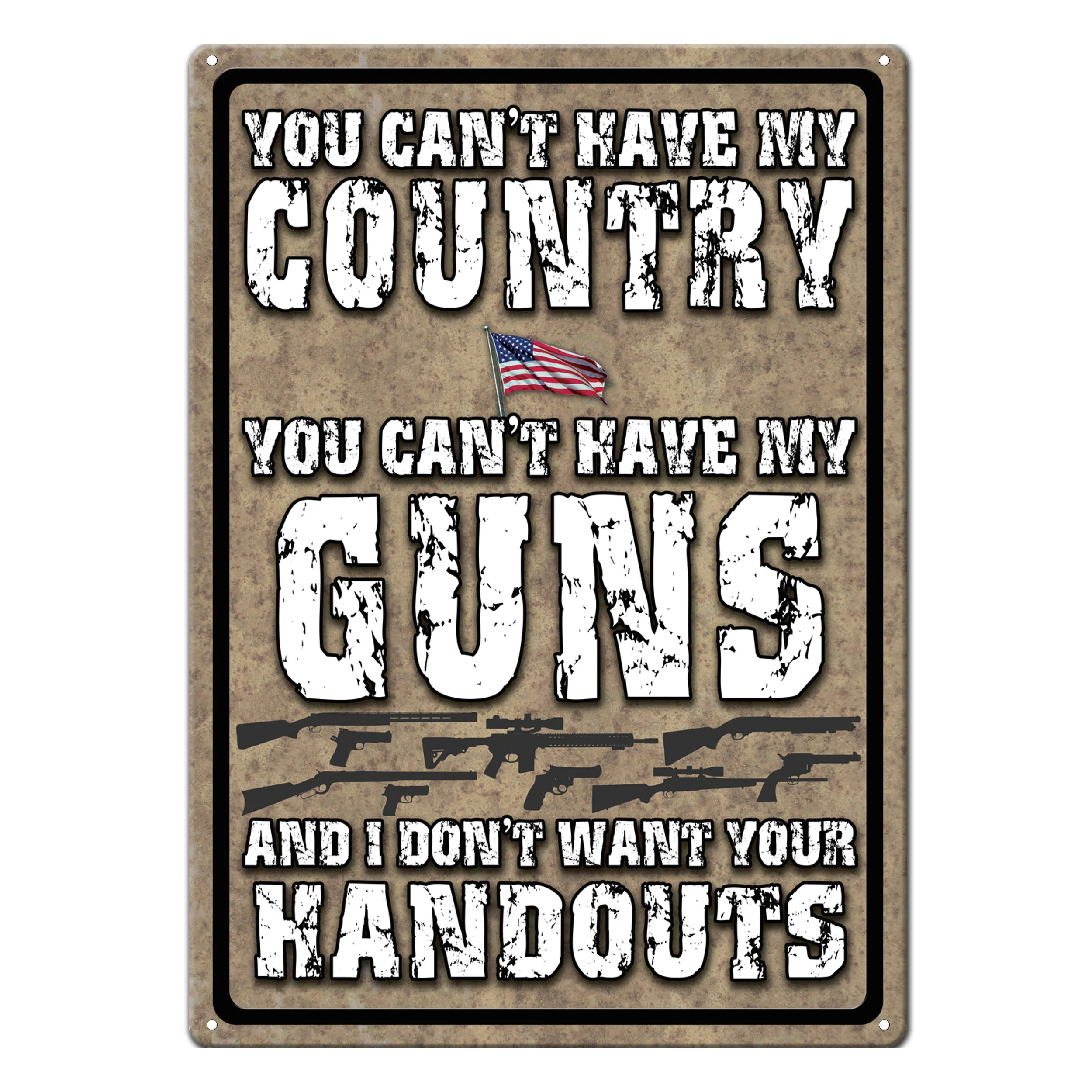Tin Sign 12in x 17in-My Country - Image 1