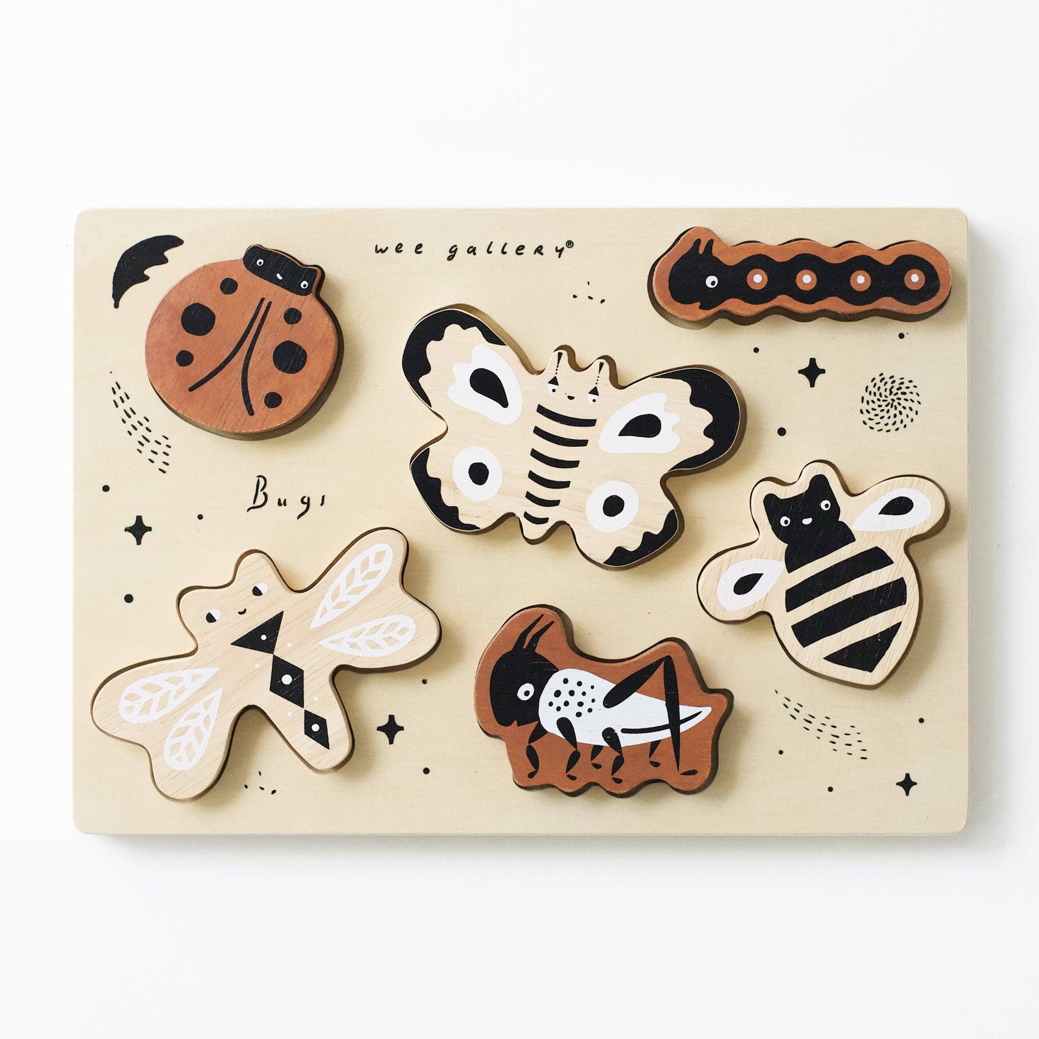 Wooden Tray Puzzle – Bugs