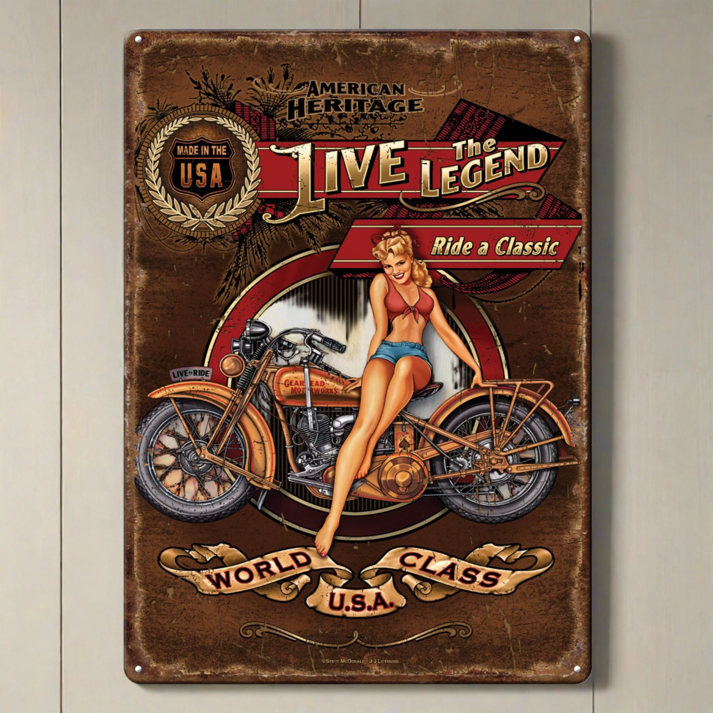 Tin Sign 12in x 17in-Live the Legend - Image 1