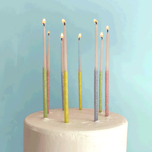 6" Glitter Wish Beeswax Candle - Single - Image 3