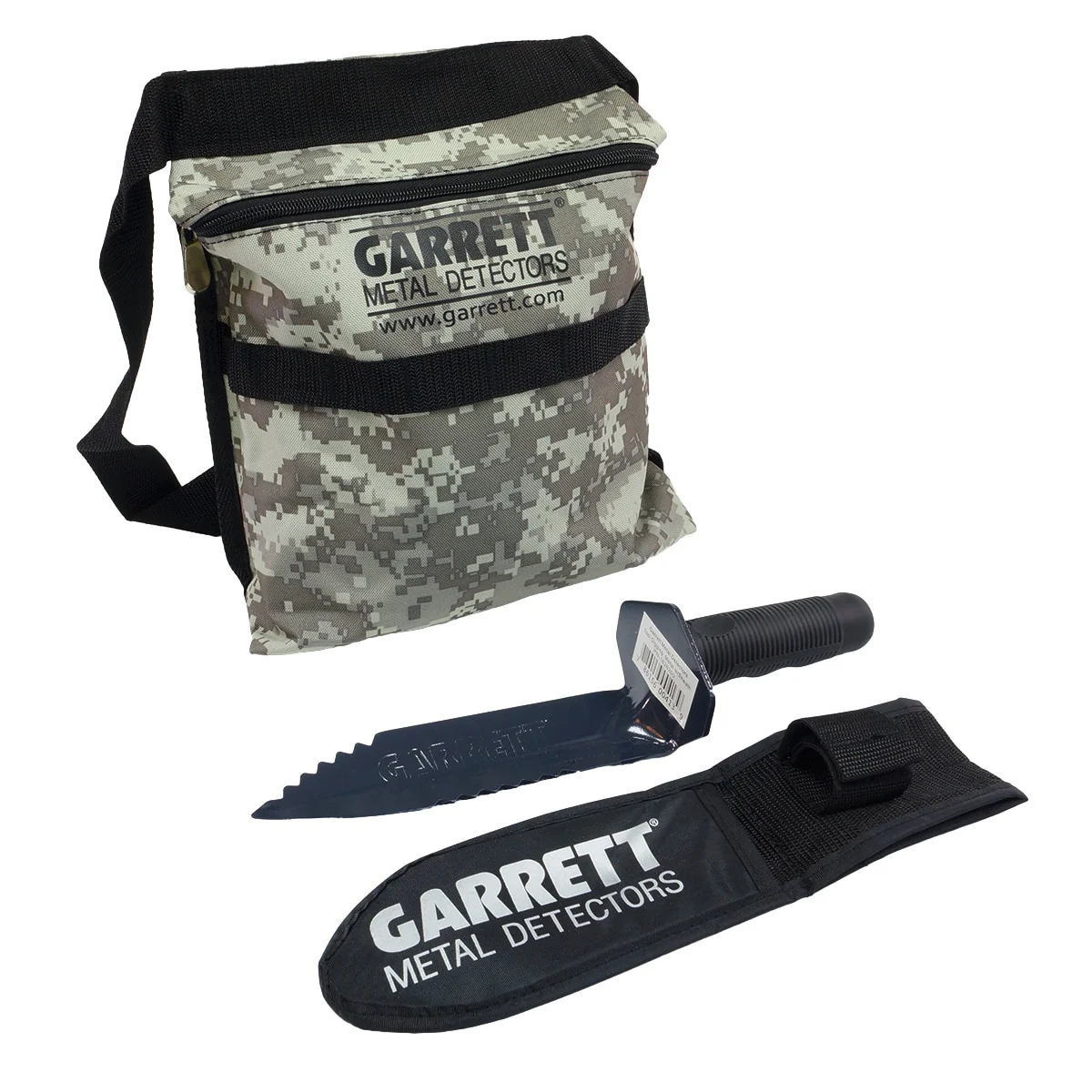 Garrett Edge Metal Detector Digger w/ Sheath and Camo Finds Pouch Combo - Image 1