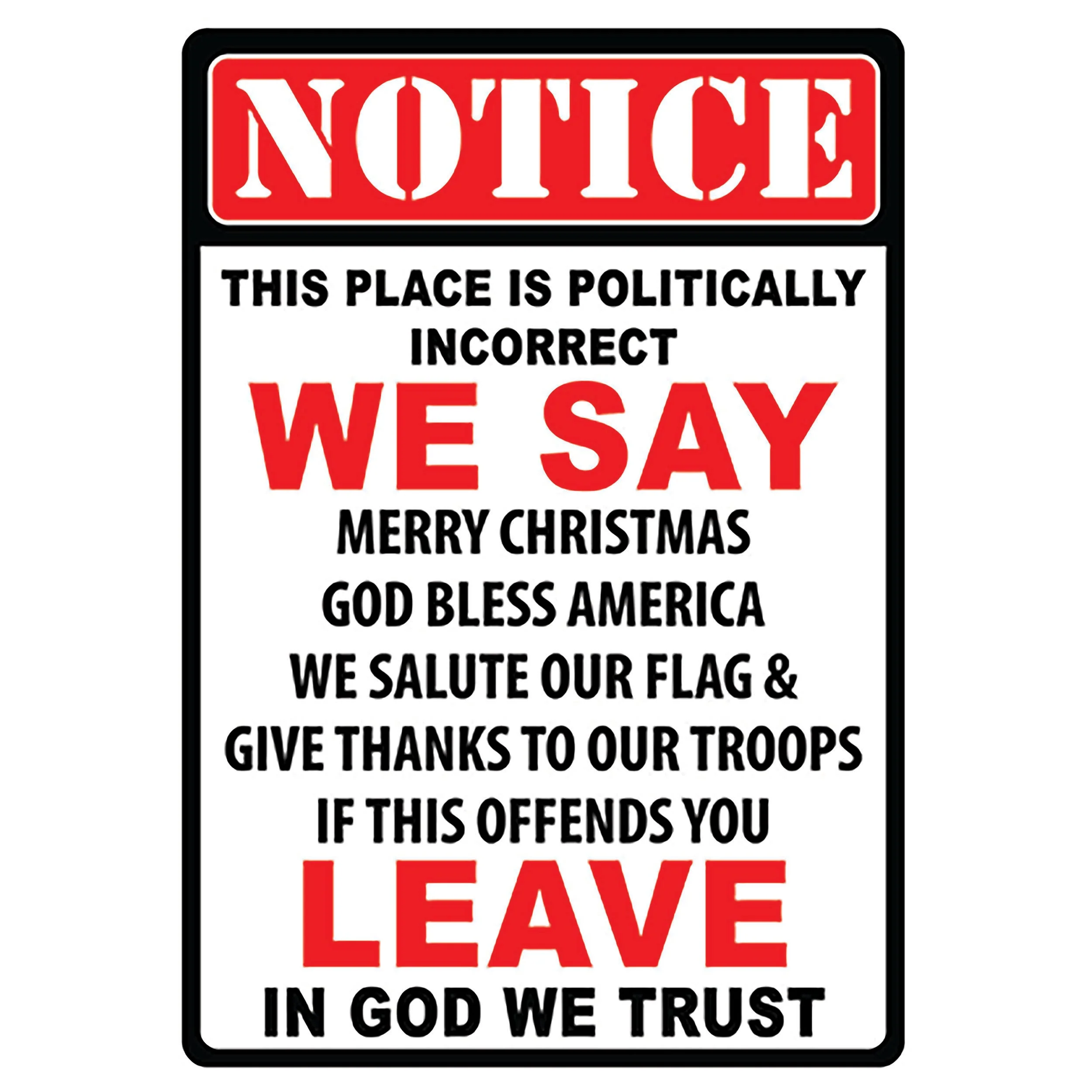 Tin Sign 12in x 17in-In God We Trust - Image 1