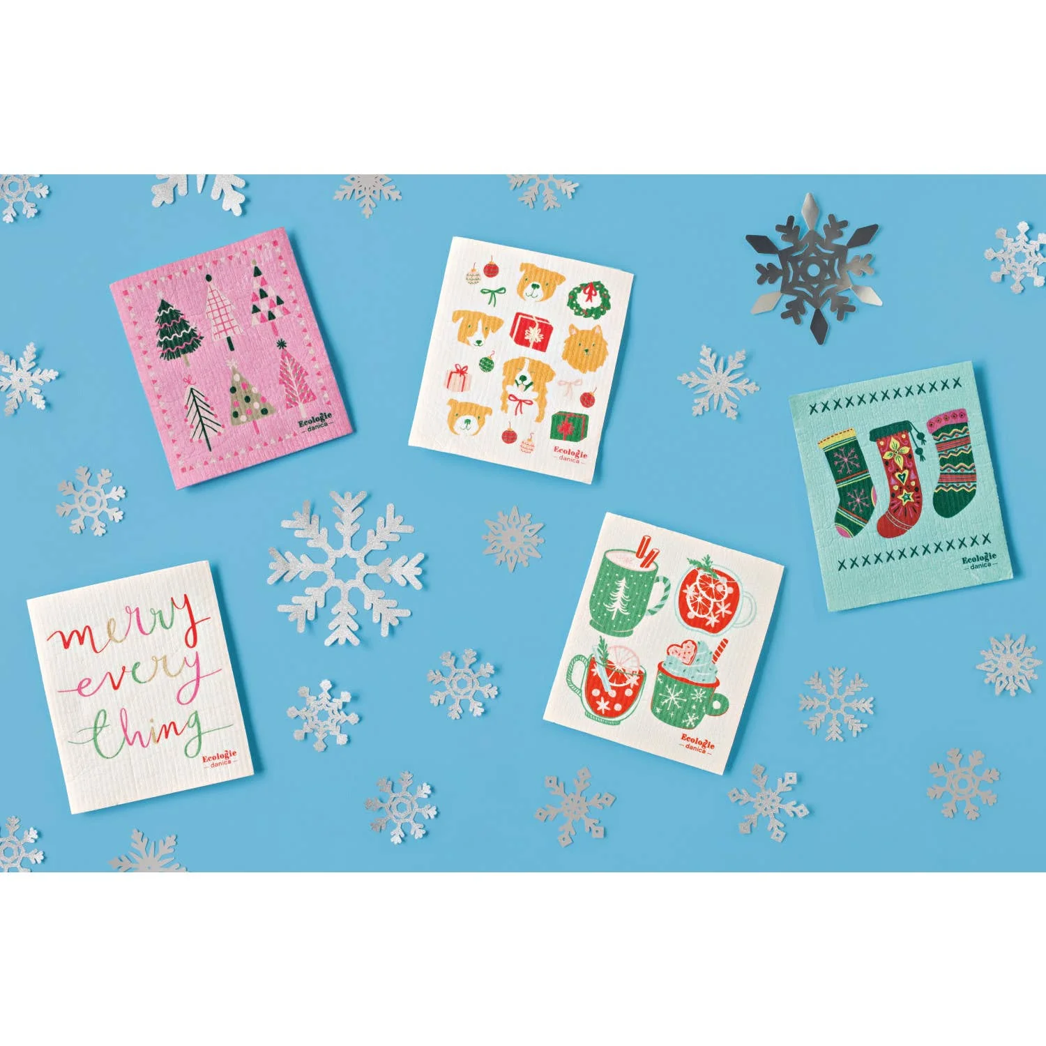 Cozy Cups Christmas Swedish Dishcloth - Image 3