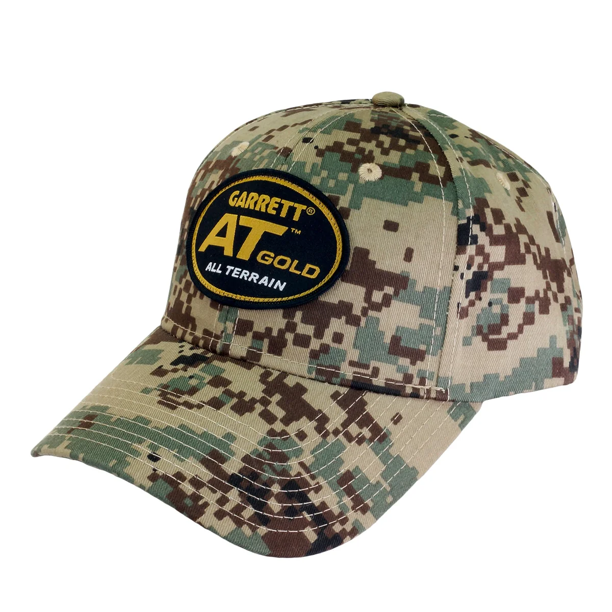 Garrett AT Gold Camo Baseball Cap One Size Fits All with Velcro Strap - Image 2