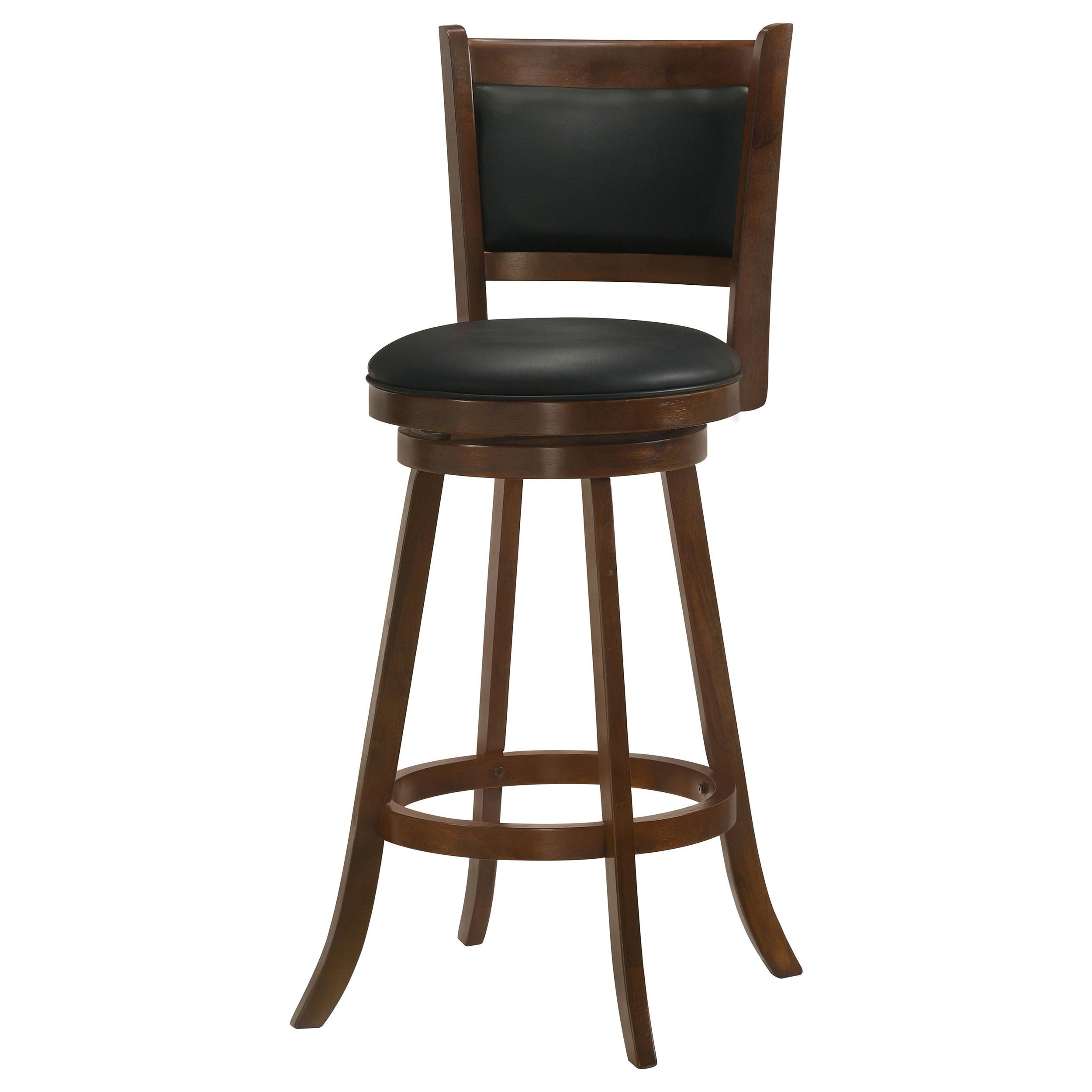 Coaster Furniture Broxton 101920 Upholstered Swivel Bar Chair - Chestnut (Set of 2) - Image 3