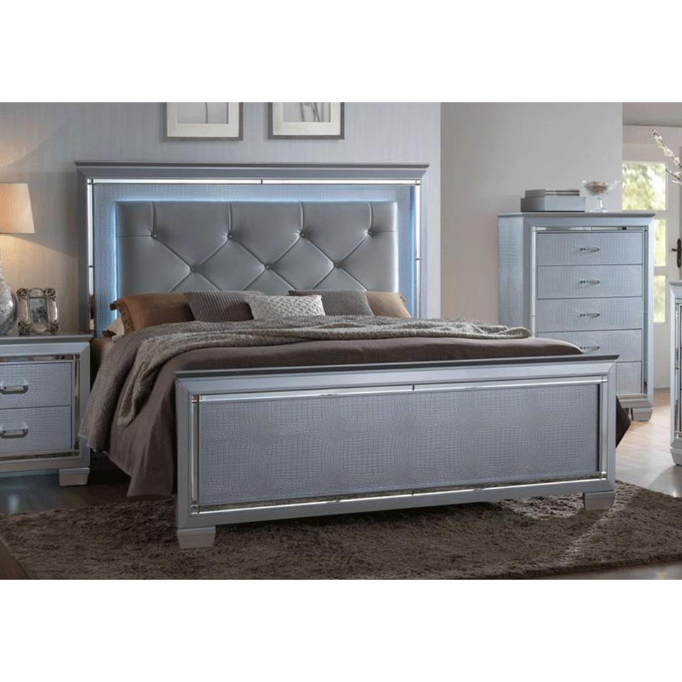 Crown Mark Lillian B7100 7 pc Queen Panel Bedroom Set - Image 2