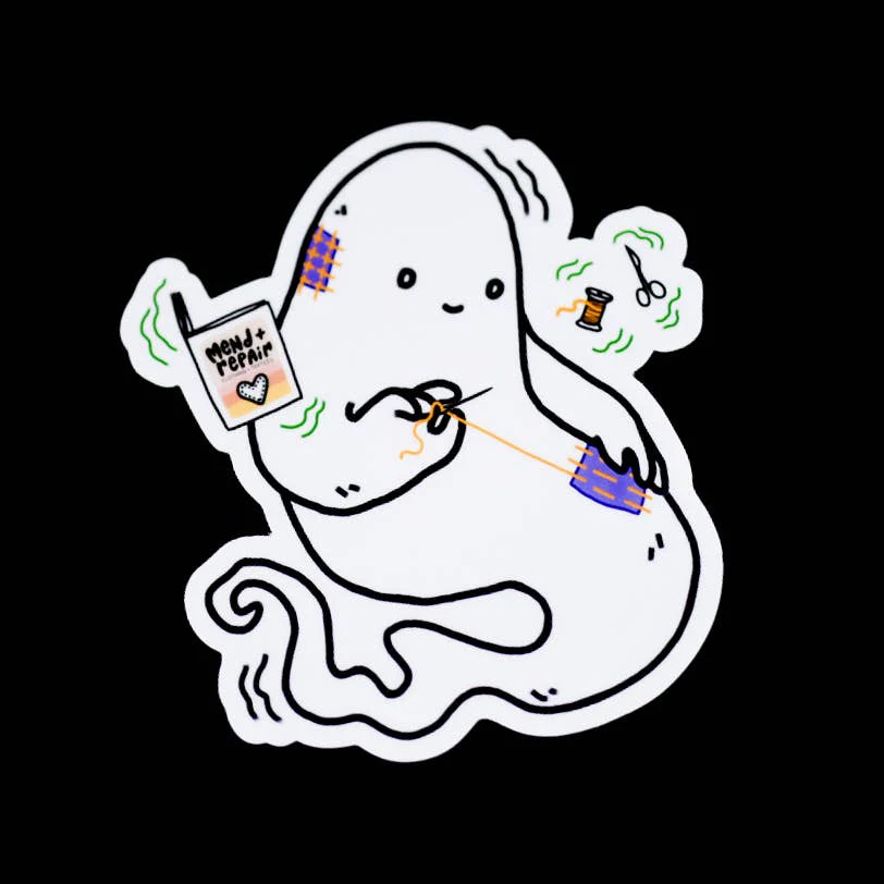 Mending Ghost Vinyl Sticker - Image 3