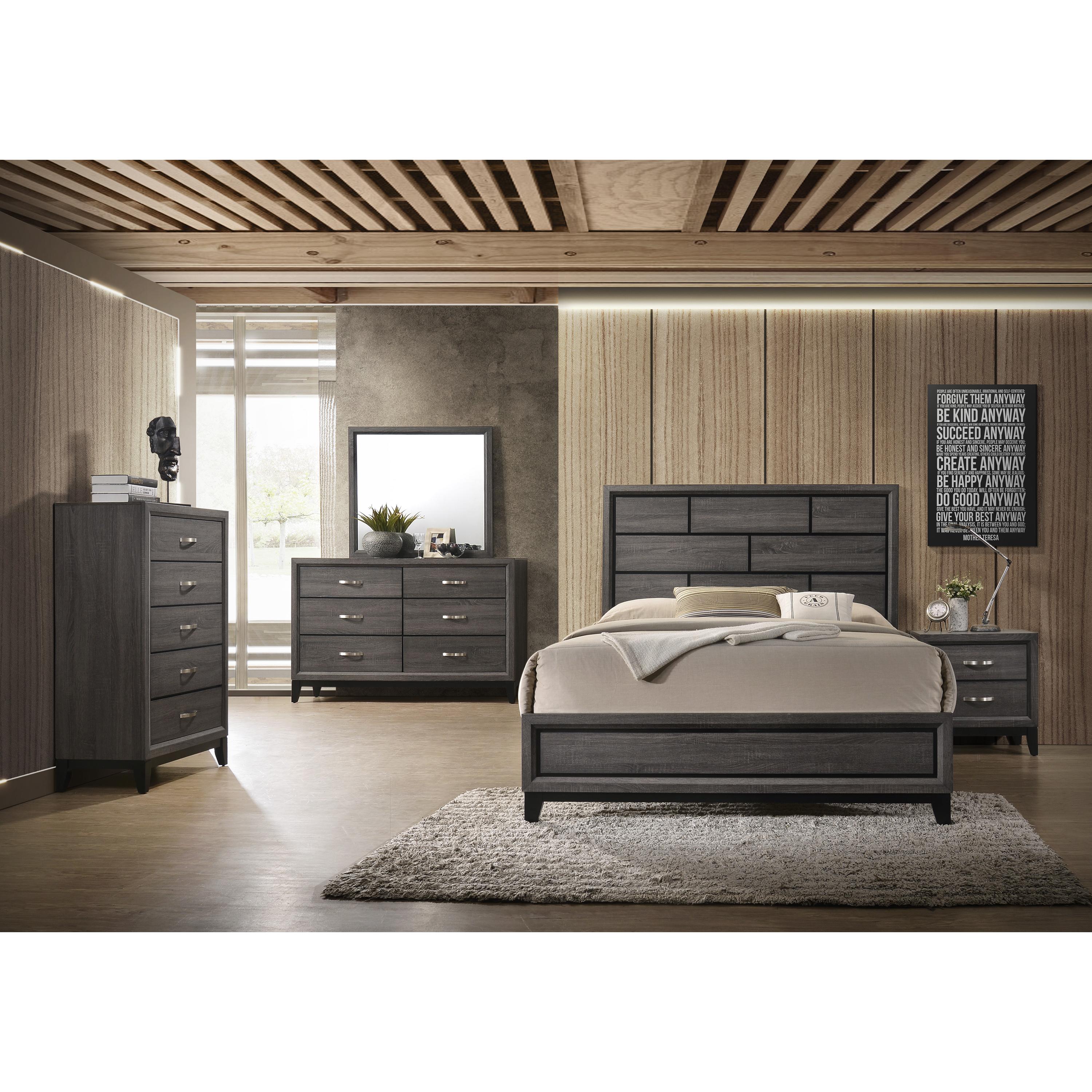 Crown Mark Akerson B4620 6 pc King Panel Bedroom Set - Image 1