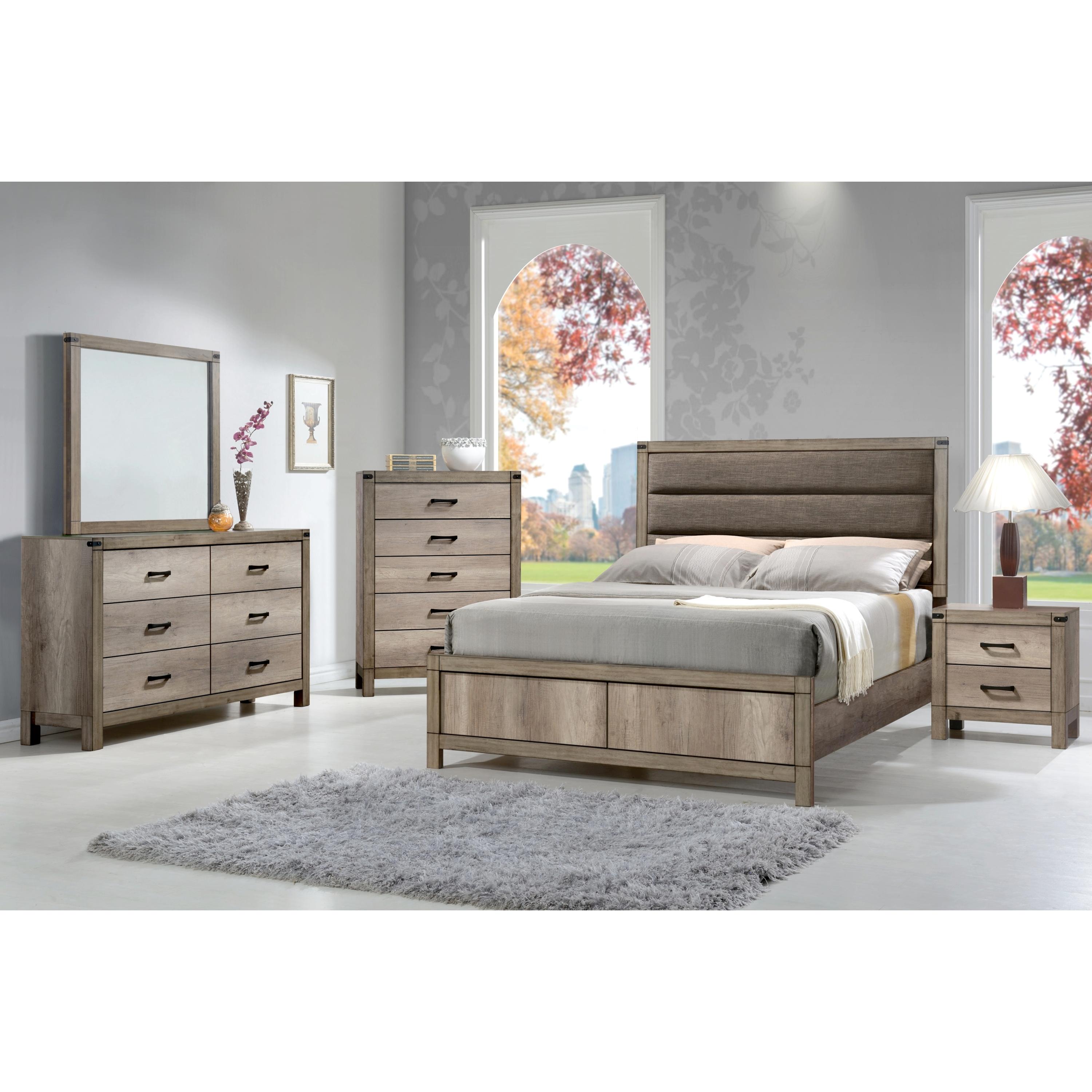 Crown Mark Matteo B3200 7 pc Queen Panel Bedroom Set - Image 1